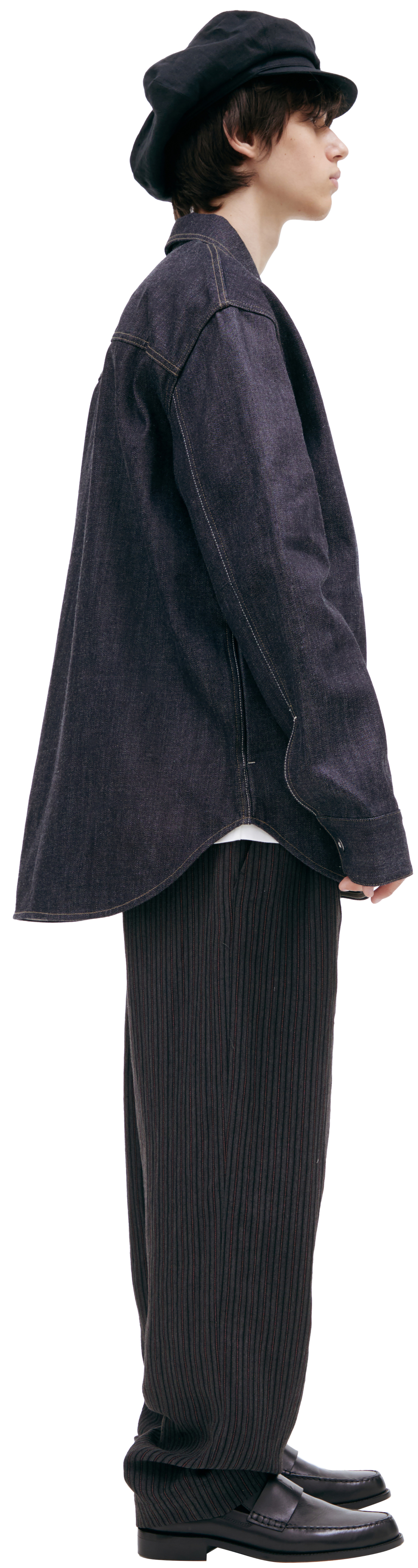 Jil Sander Рубашка-J23DL0101/J45041/405/fw23 джинсовая, индиго