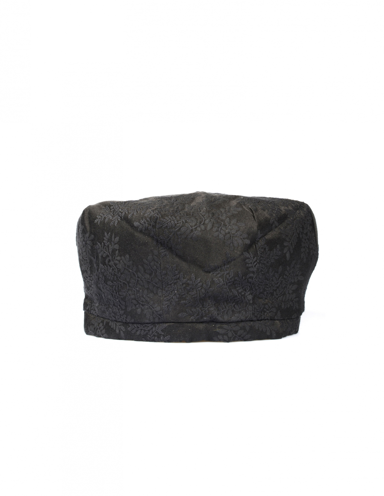 Ann Demeulemeester Берет-141-8680-195-098 двухсторонний черный с вышивкой