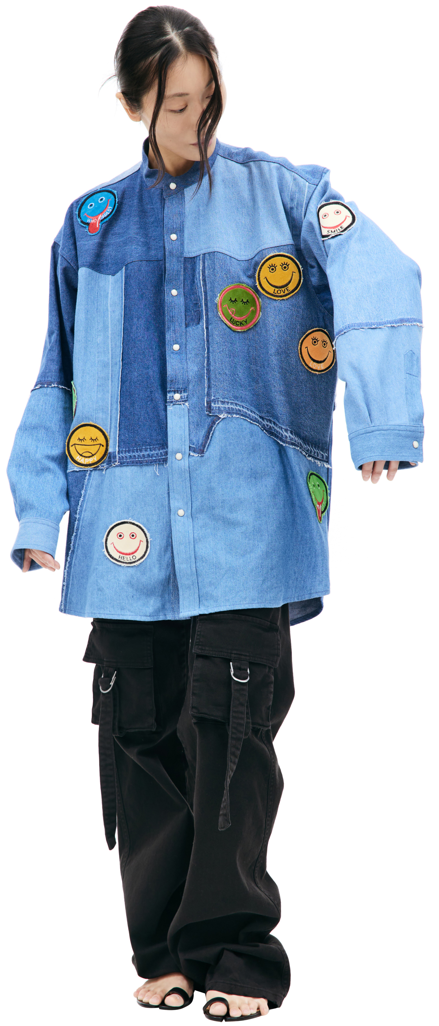 Children of the discordance Patchwork denim shirt