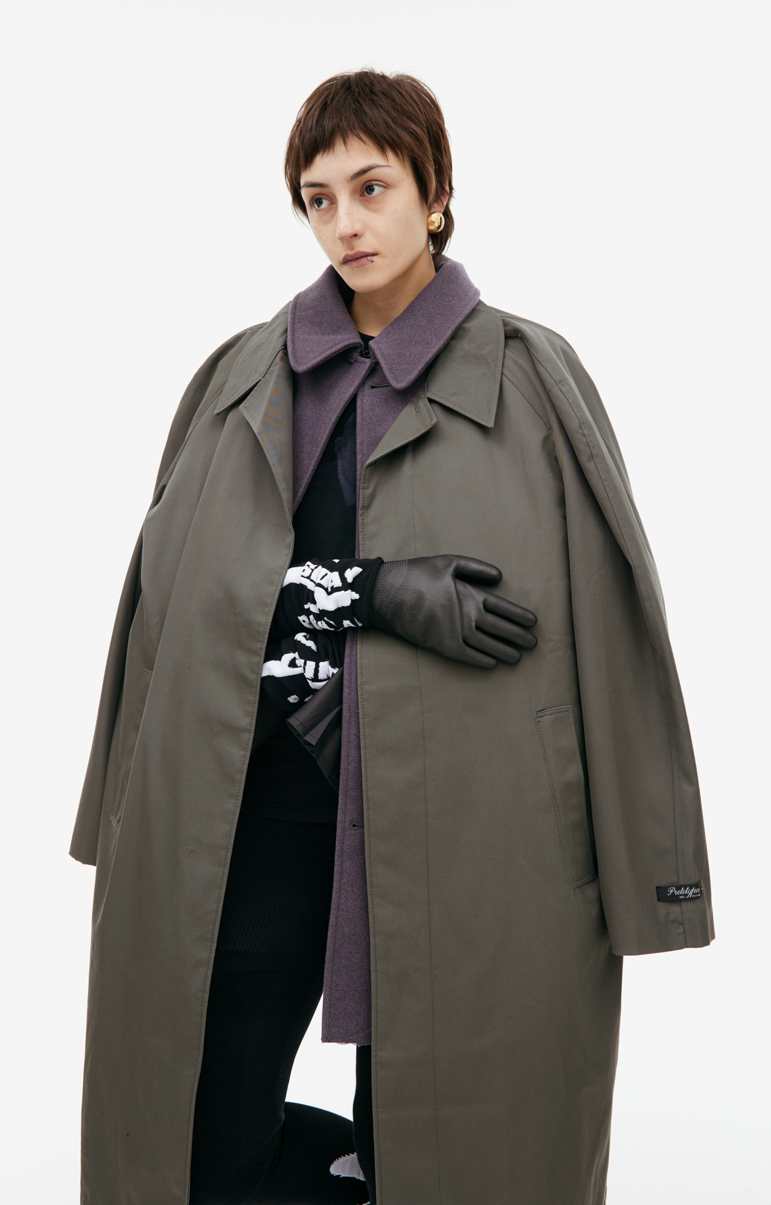 PROTOTYPES Layered wool coat