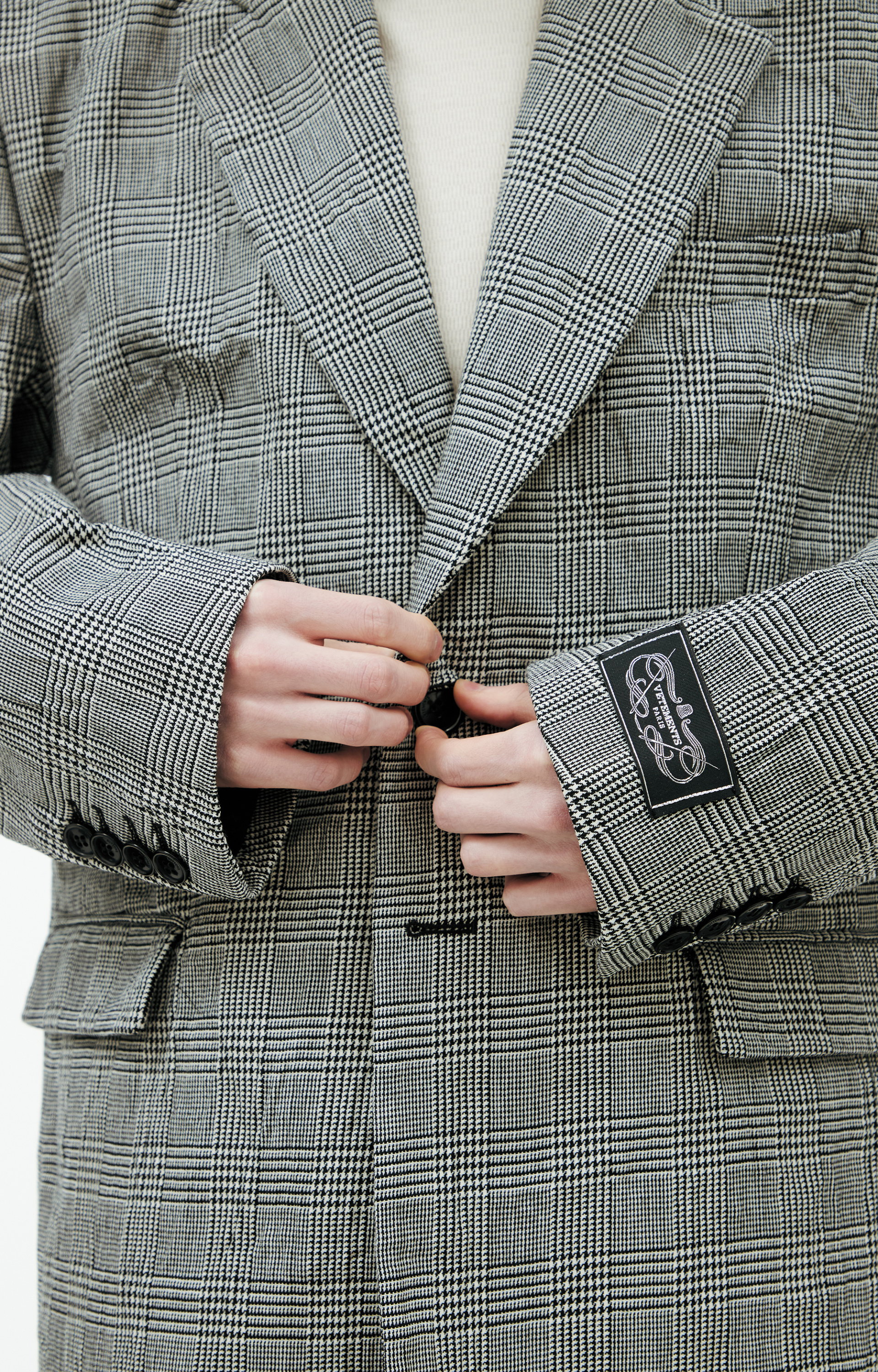 VETEMENTS Single-breasted plaid jacket