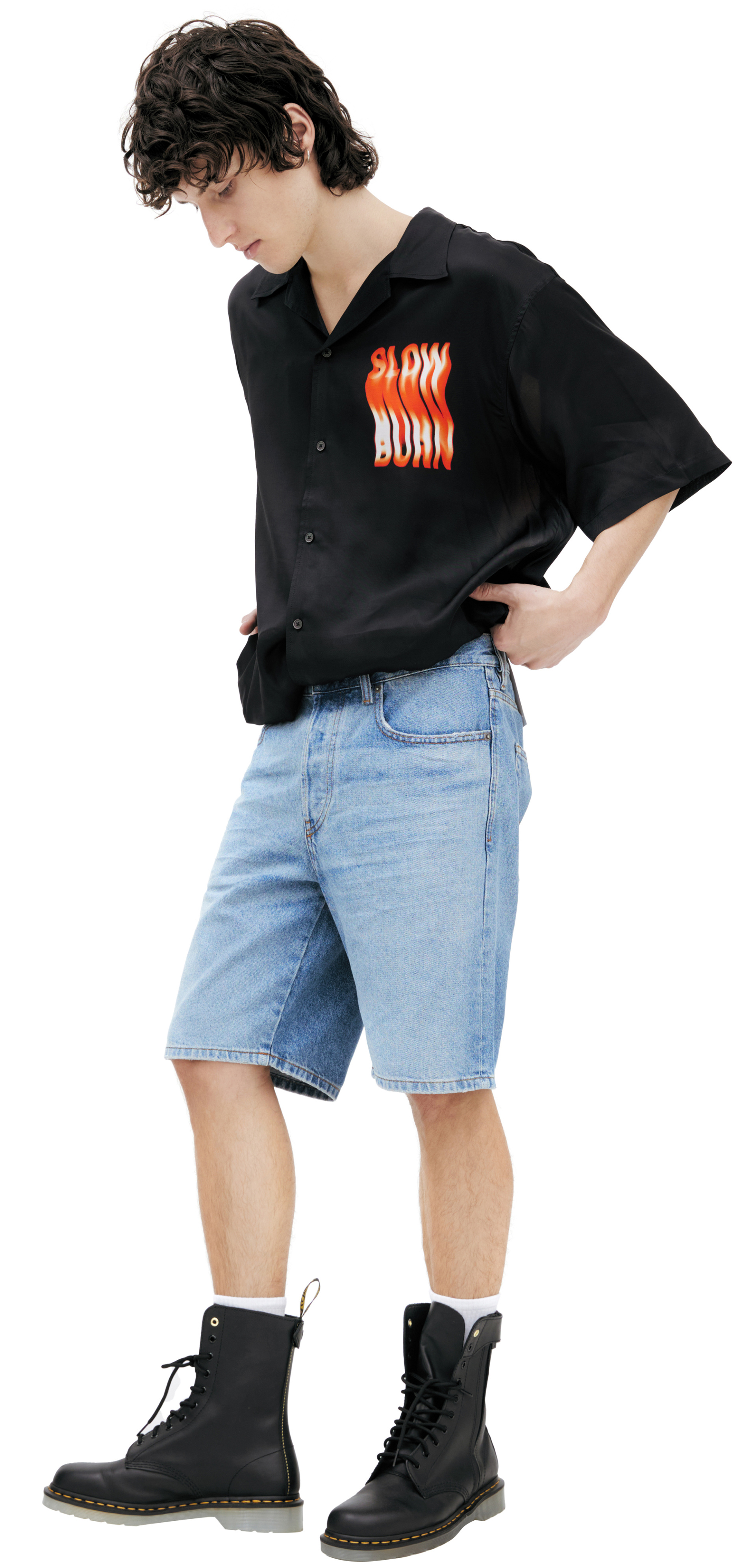 Diesel Denim shorts with patch