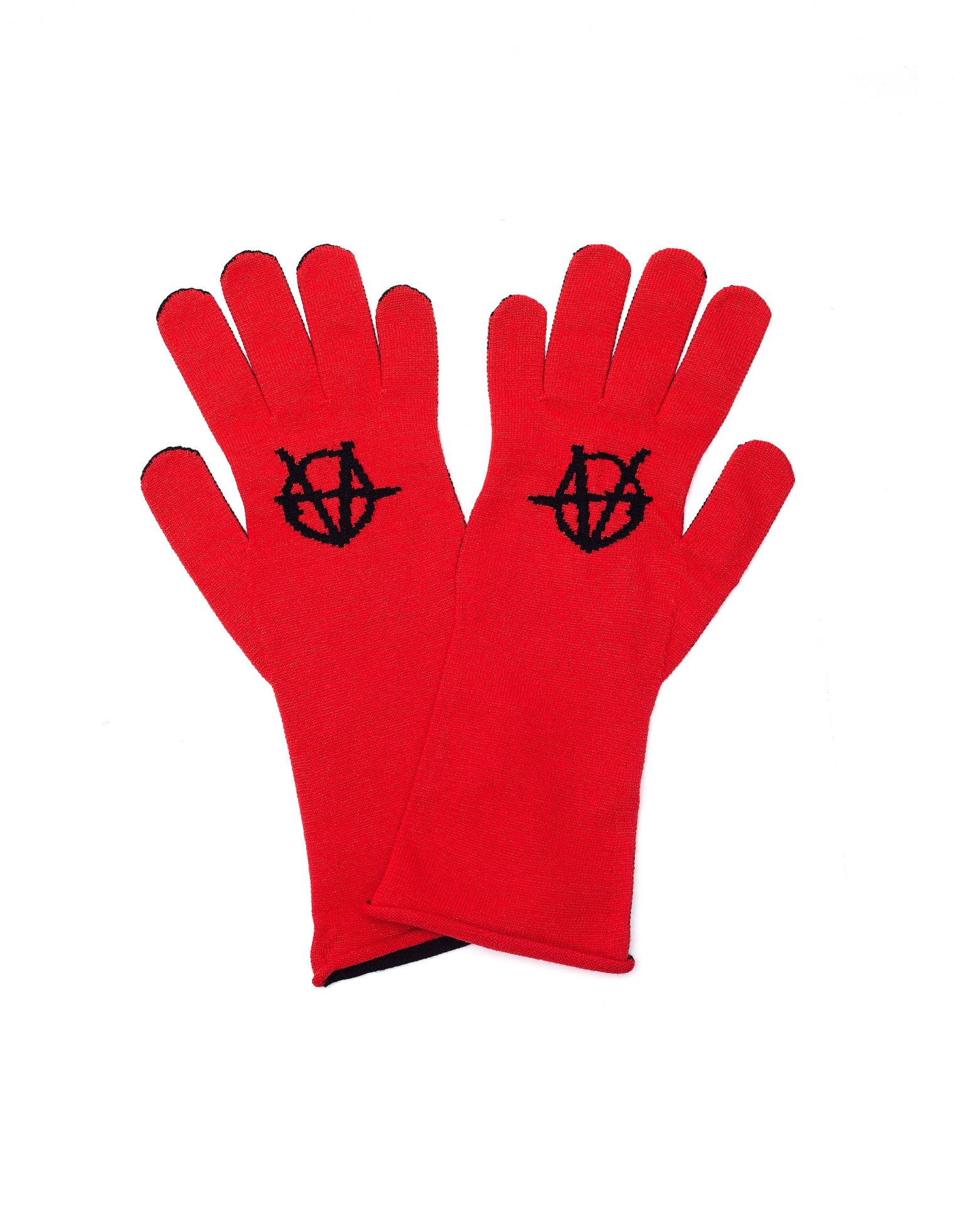 VETEMENTS Black & Red L.O.L. Gloves