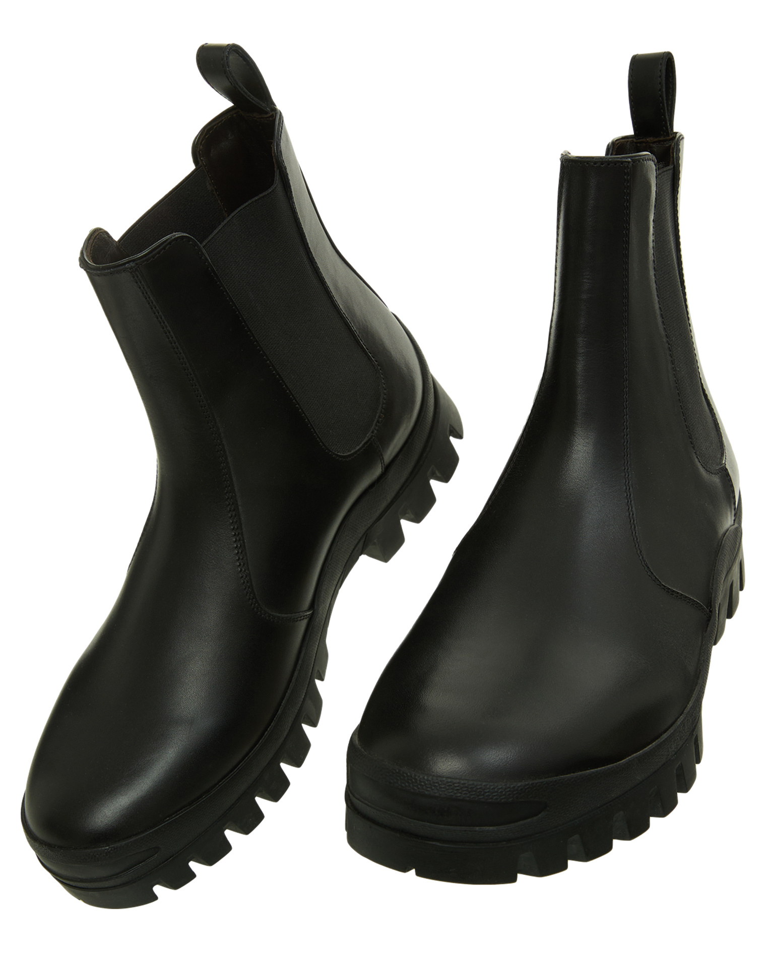 The Row Black leather chelsea boots