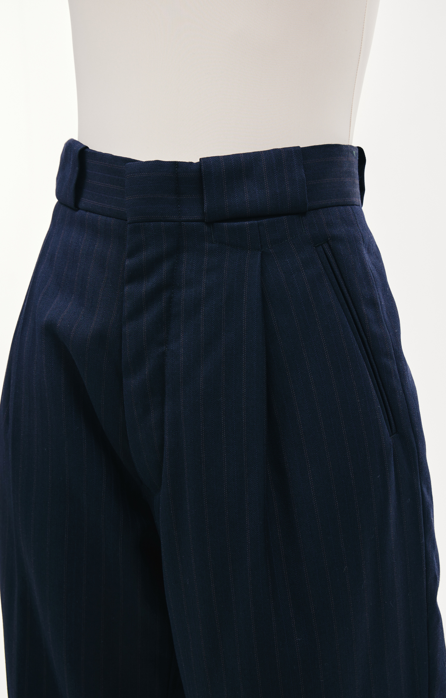 Maison Margiela Striped Padded Wool Trousers