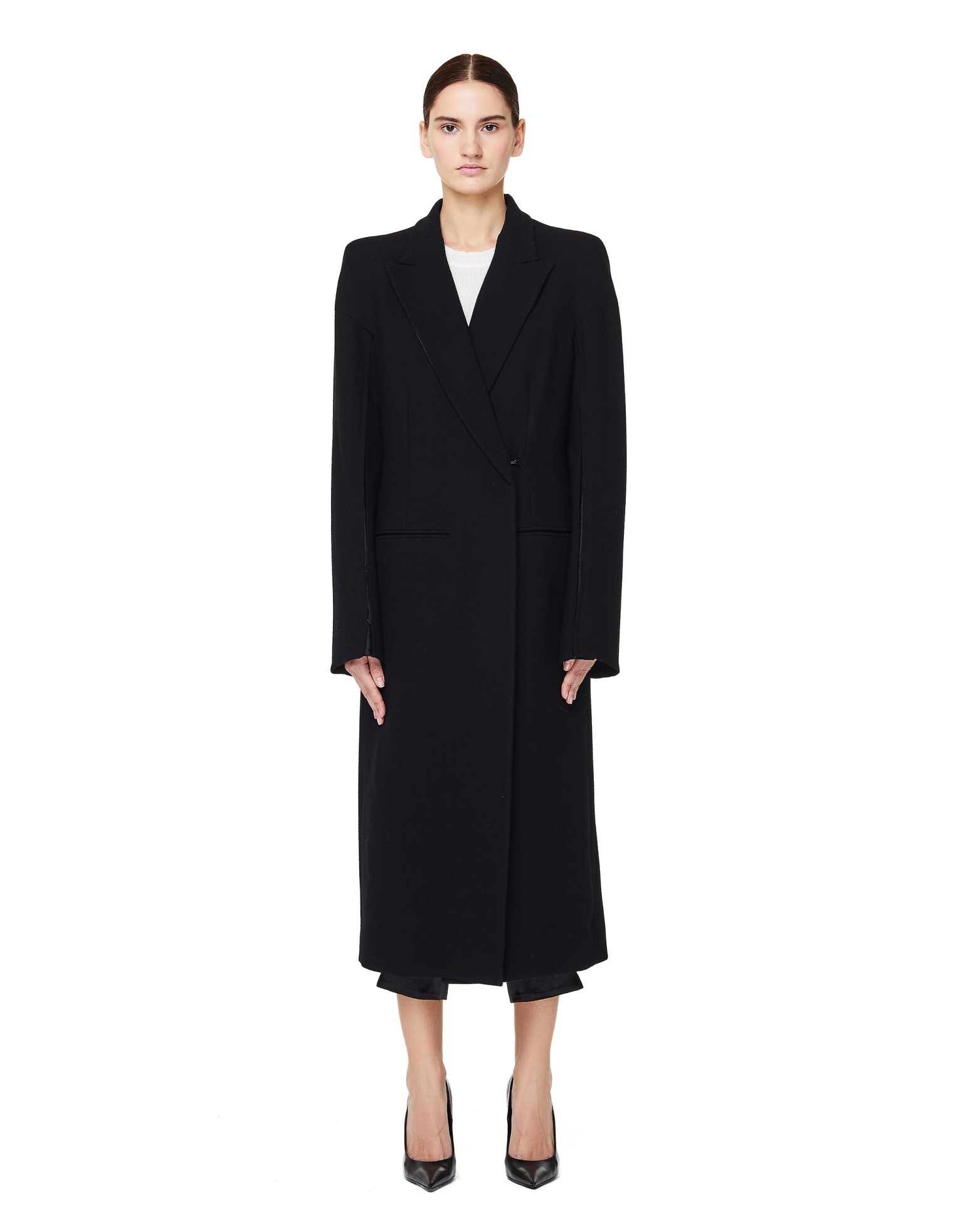 Ann Demeulemeester Шерстяное пальто прямого кроя Howard