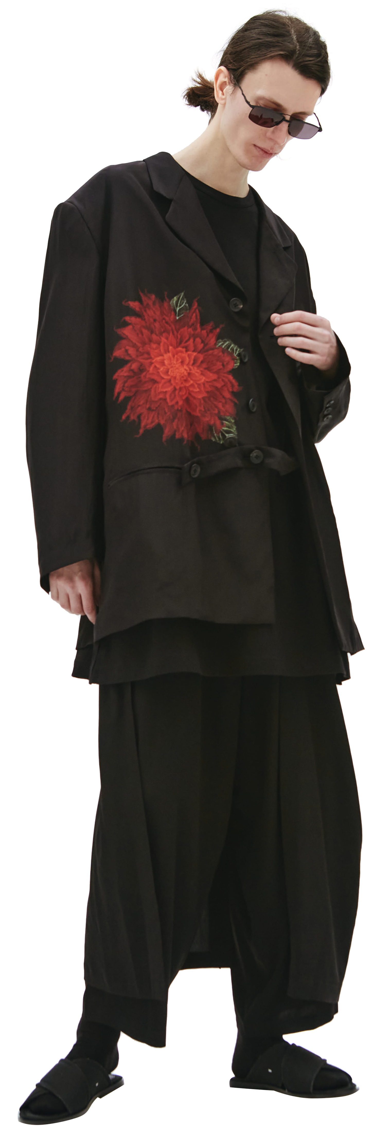 Yohji Yamamoto Оверсайз пиджак из шелка