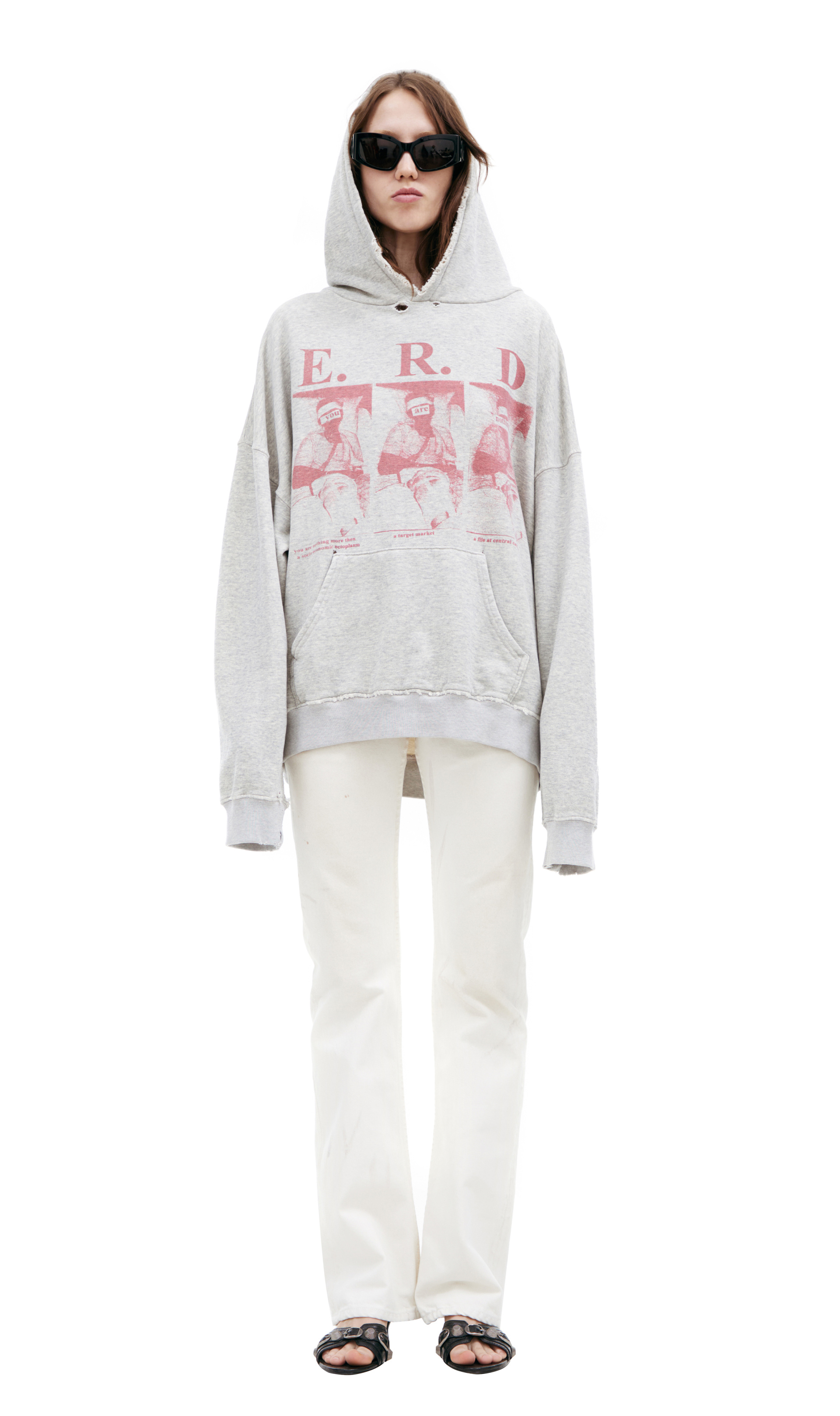 Buy VETEMENTS women white 'spoiled by god' t-shirt for $358