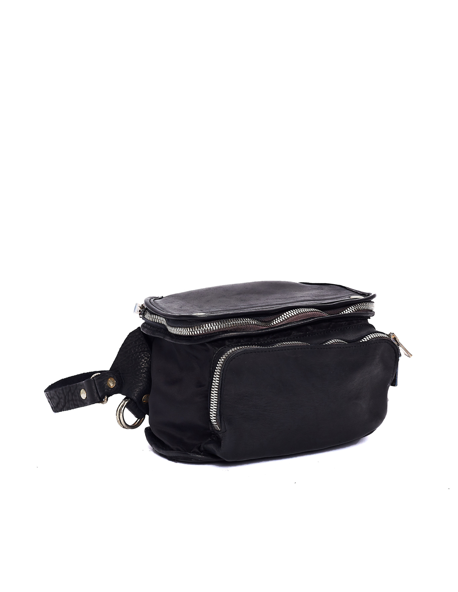 Guidi Black Nylon & Leather Transformer Backpack