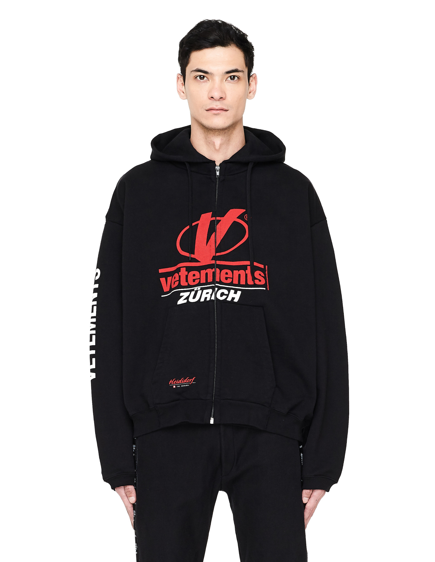 VETEMENTS Men\'s Reversible Zip-up Hoodie
