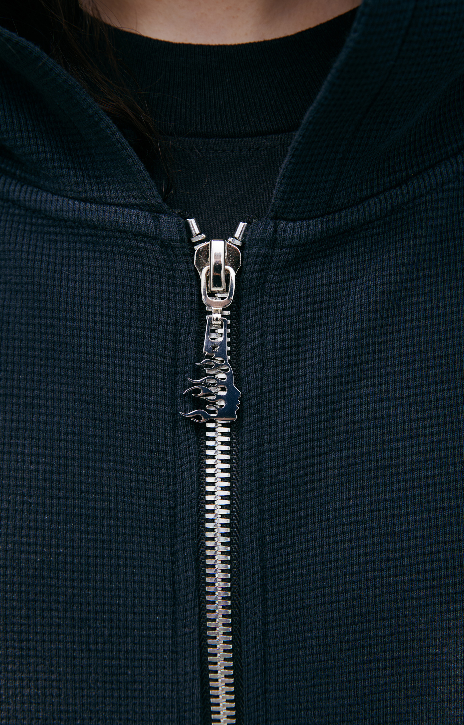 Buy Hellstar women black zip-up hoodie for $540 online on SV77