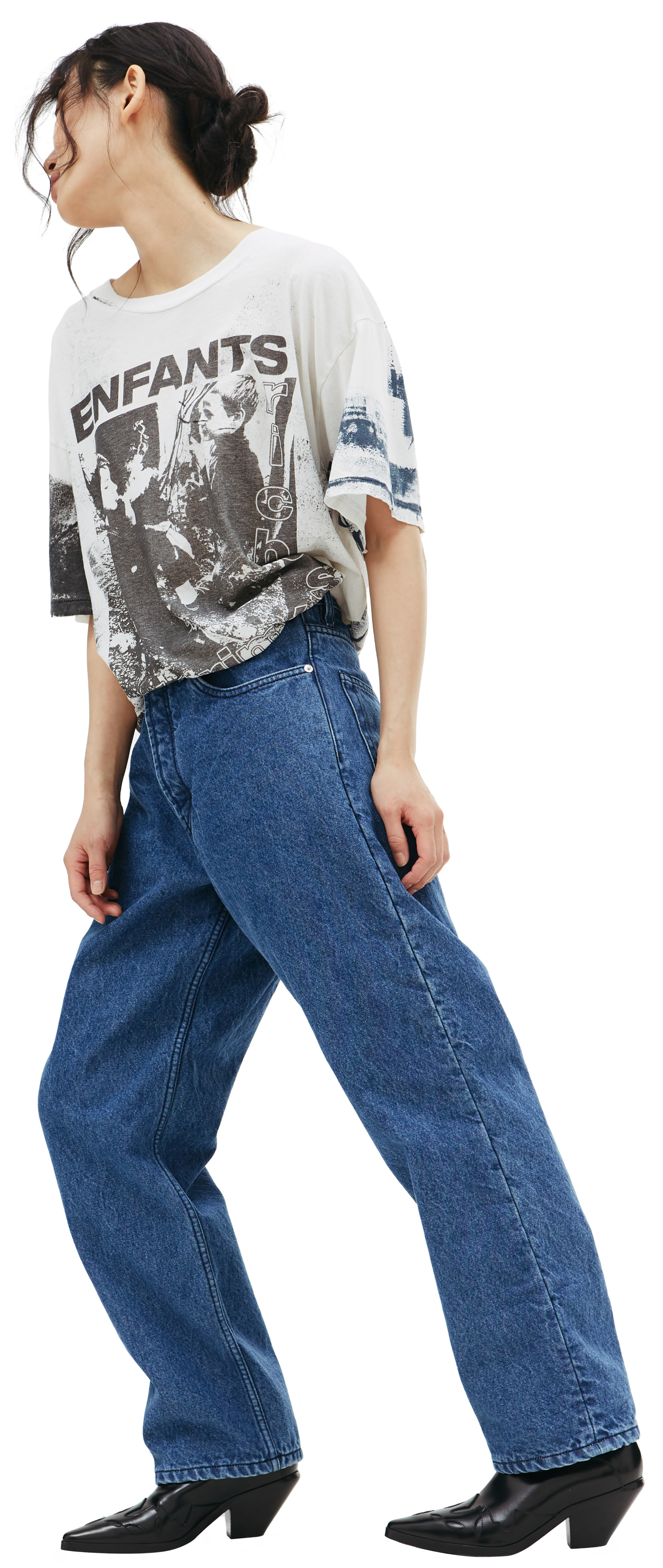 Enfants Riches Deprimes Faded cotton jeans