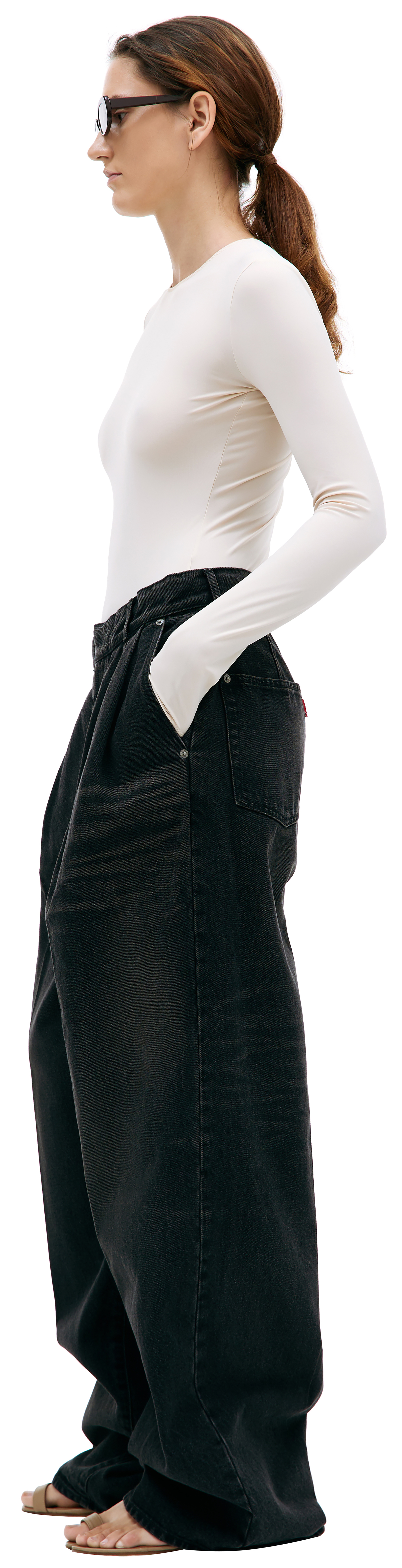 Undercover Black wide-leg jeans