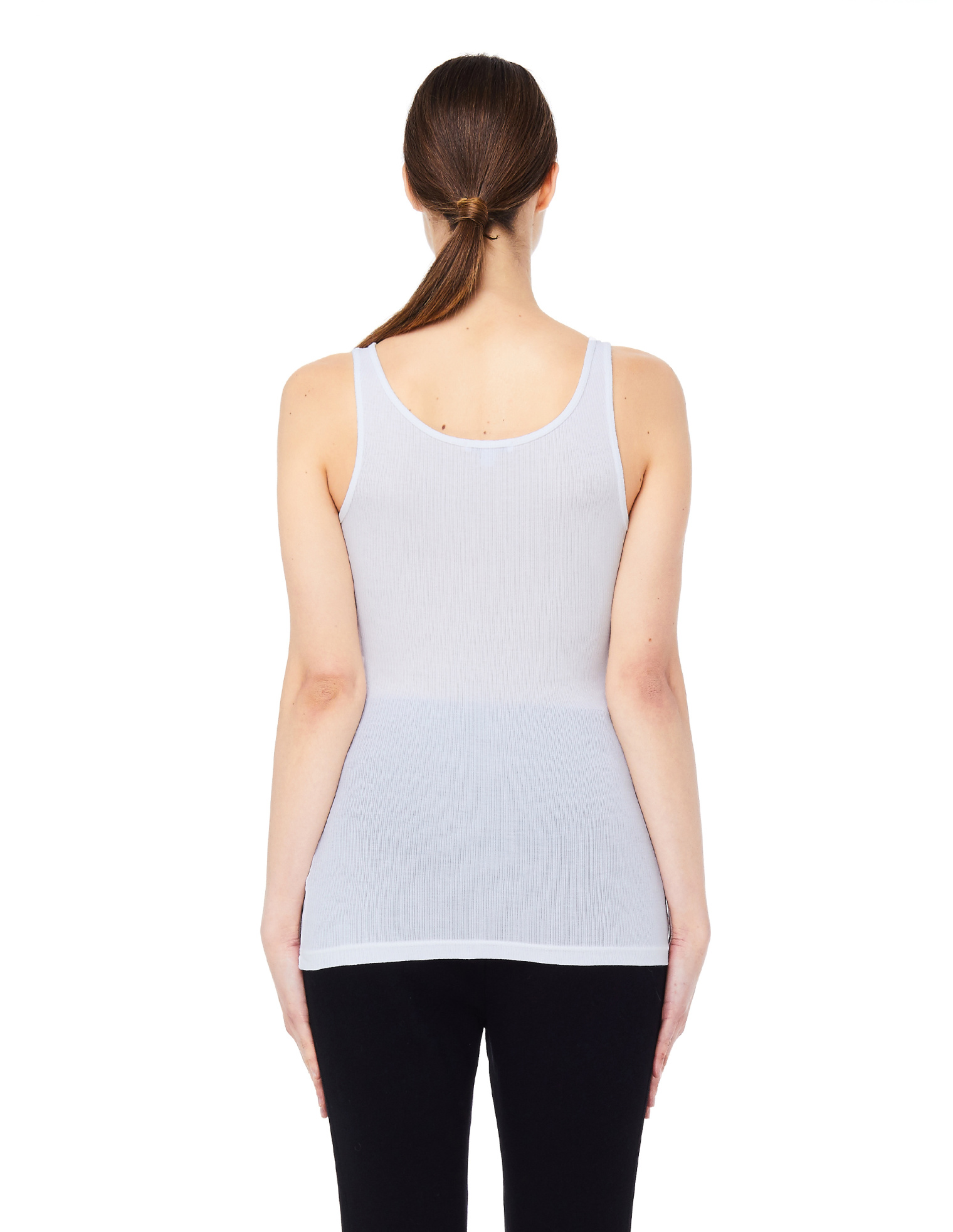 James Perse White Cotton Tank Top