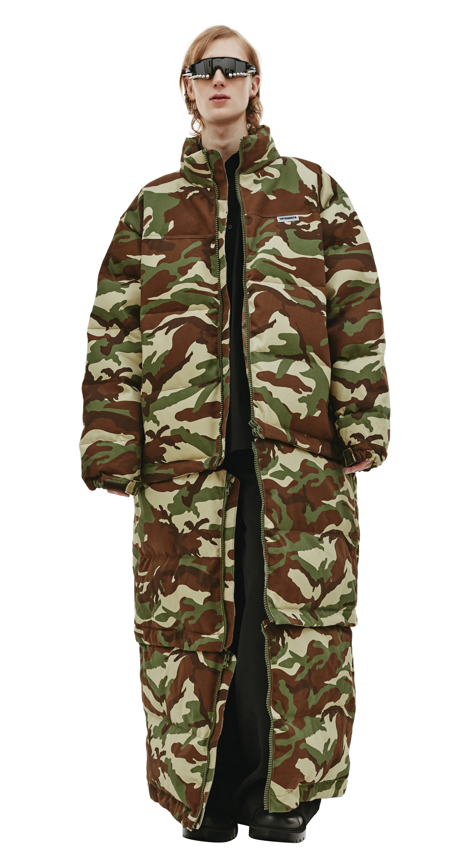 VETEMENTS Camouflage Maxi Padded Coat