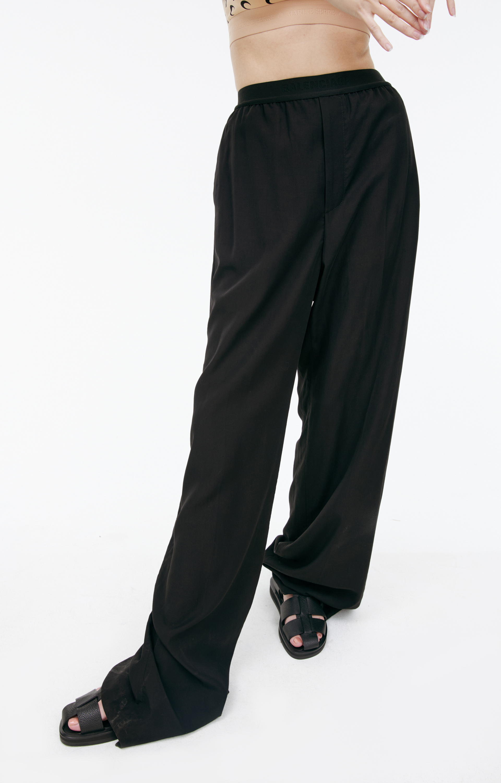 Balenciaga Black lyocell trousers