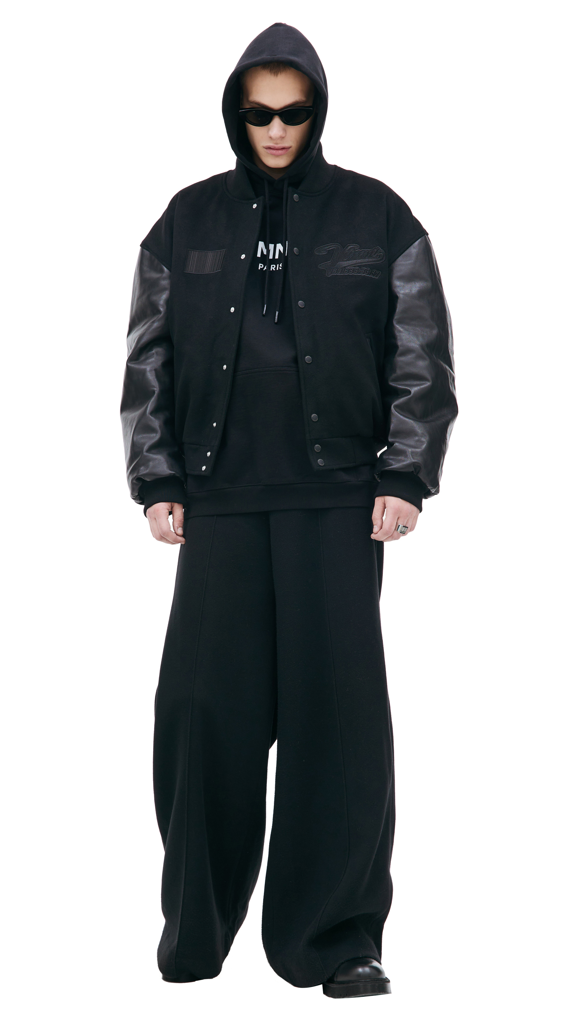 VTMNTS Black paneled bomber jacket