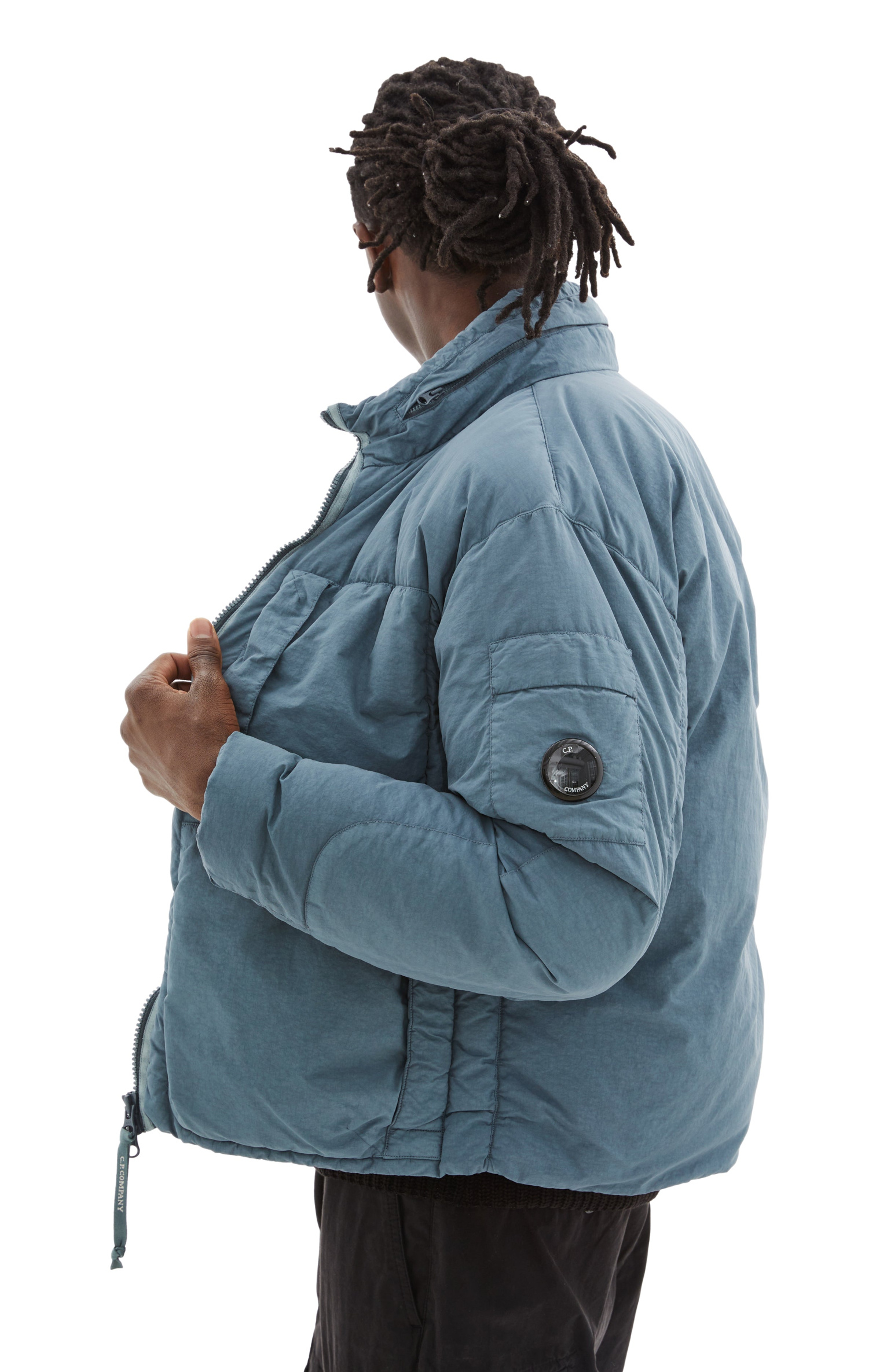 Buy C.P. Company men flatt nylon down jacket for £758 online on