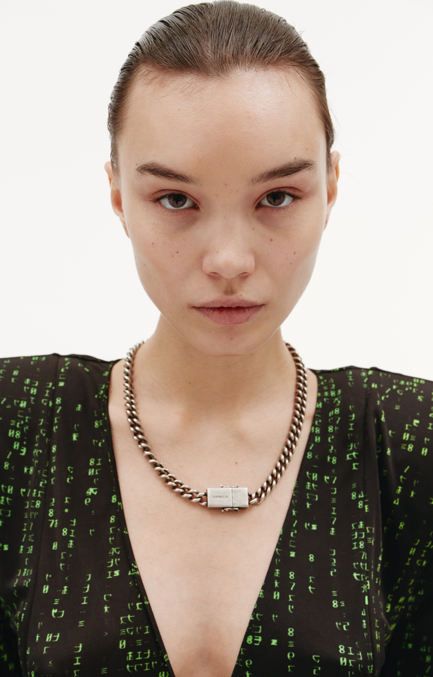 VETEMENTS Code Print Dress