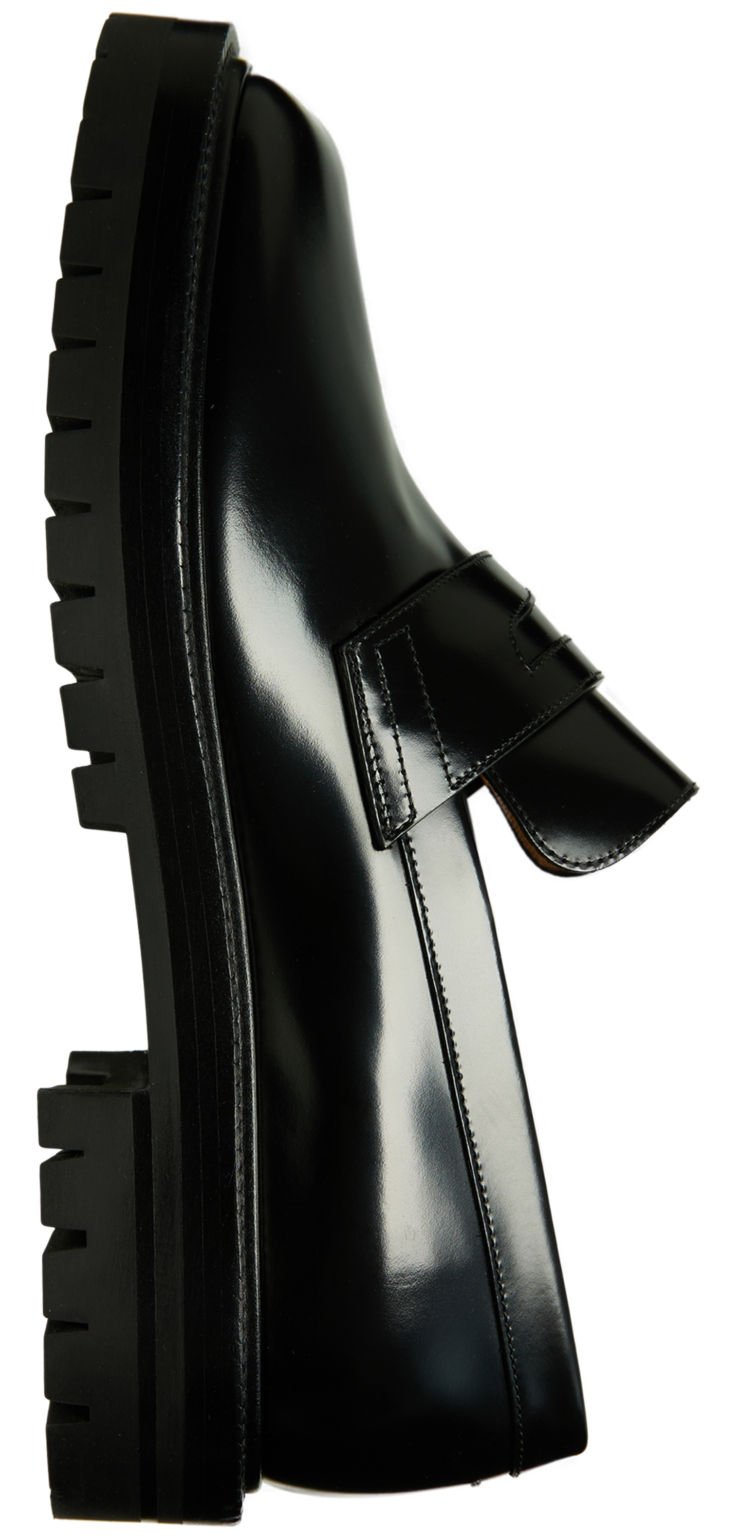 Buy Maison Margiela men black tabi loafers for $1,505 online on