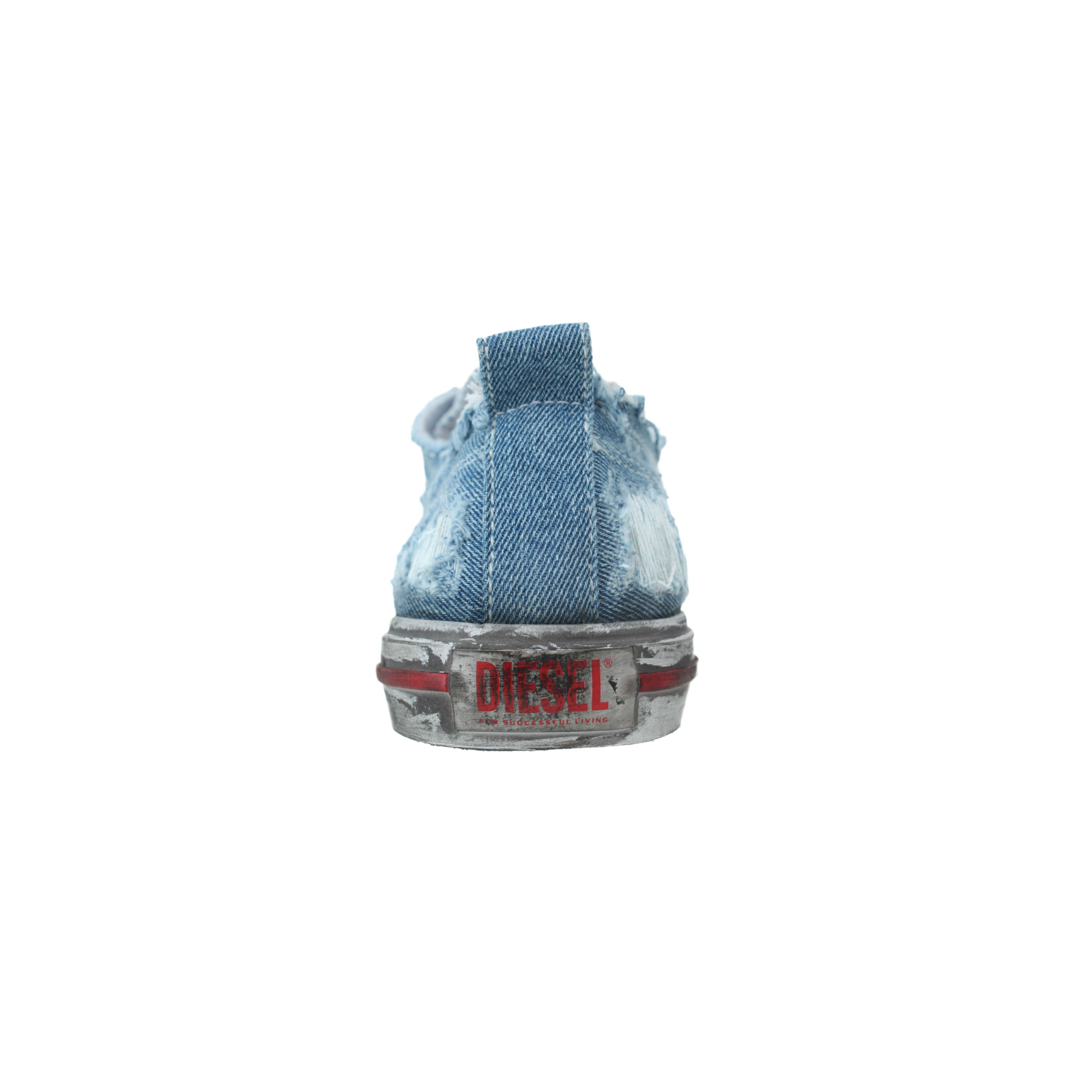 Diesel Distressed-effect denim sneakers