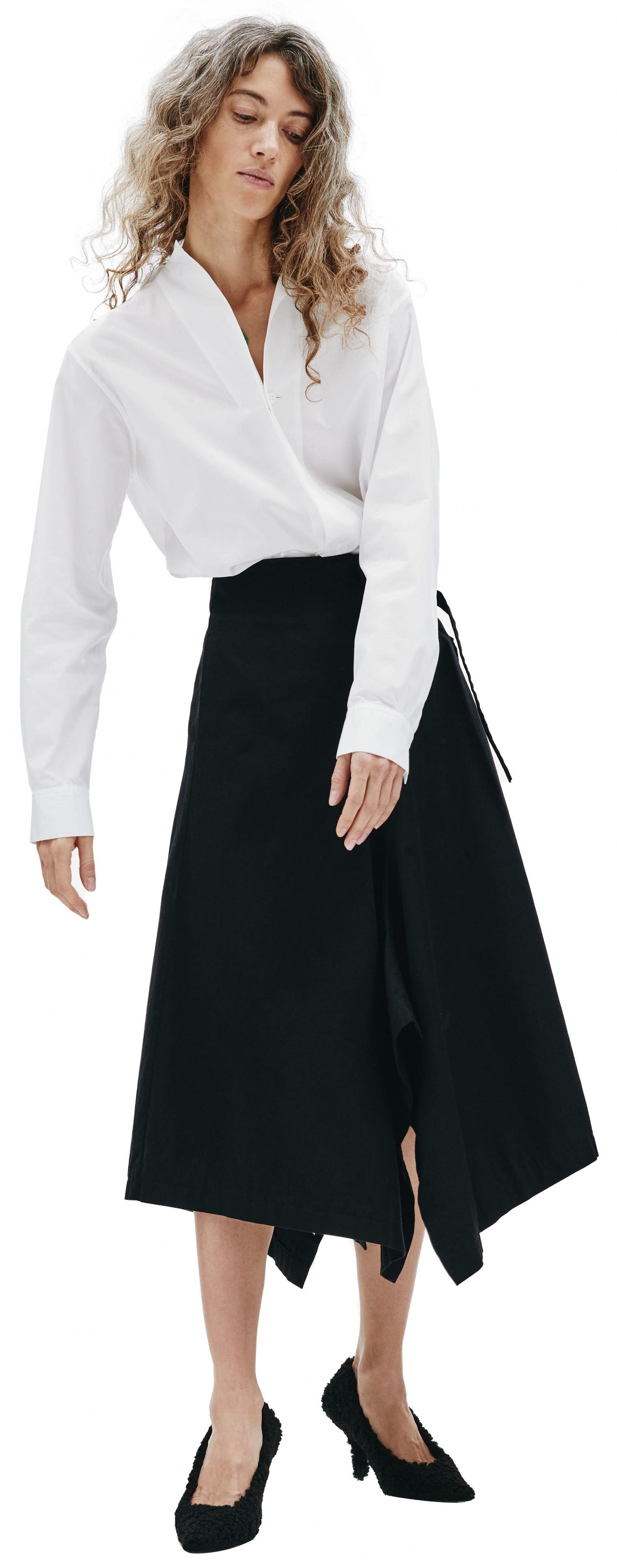 Y\'s Asymmetrical wrapped skirt
