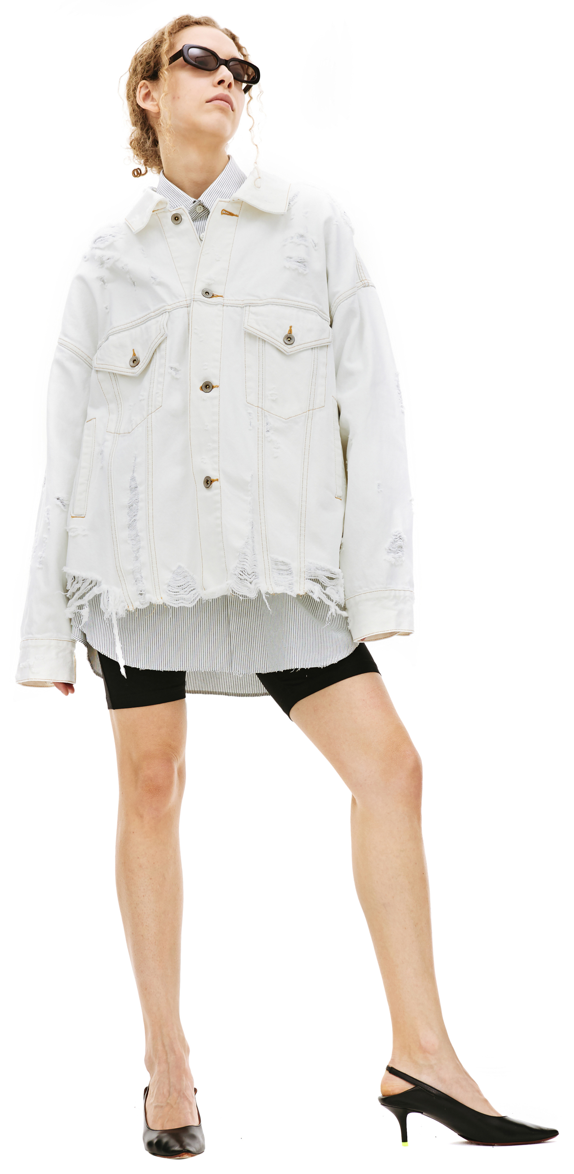 Doublet Distressed denim jacket