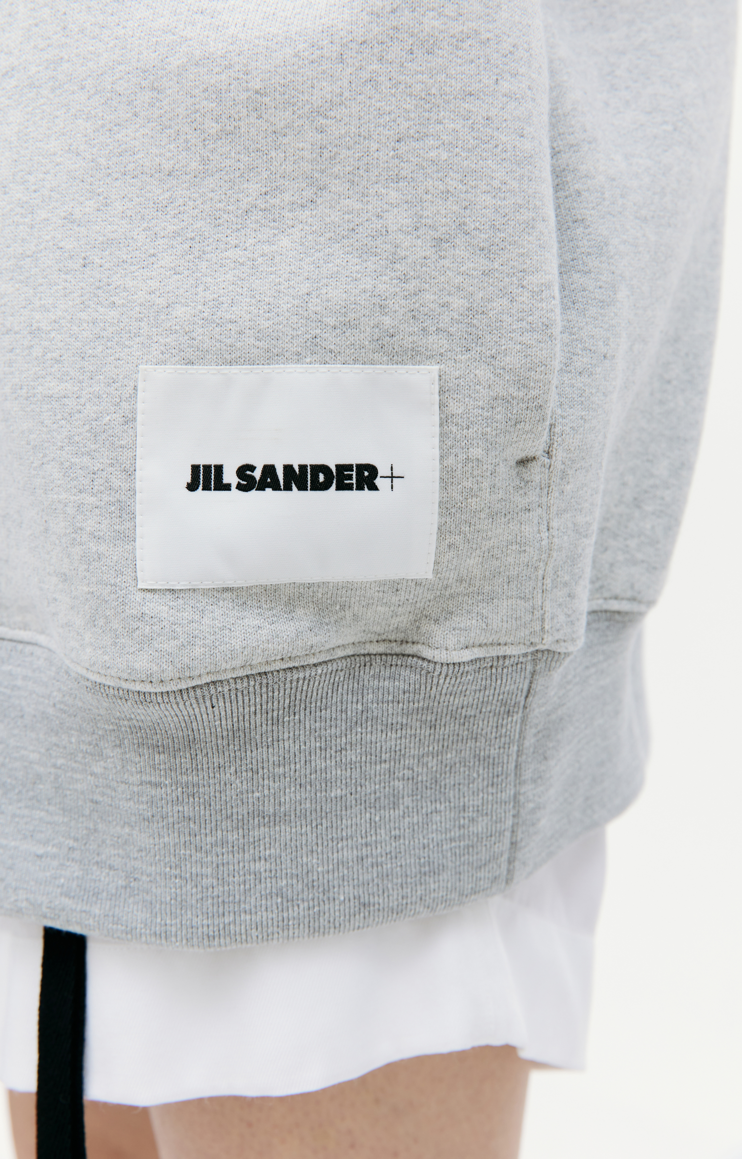 Jil Sander Grey zipped hoodie