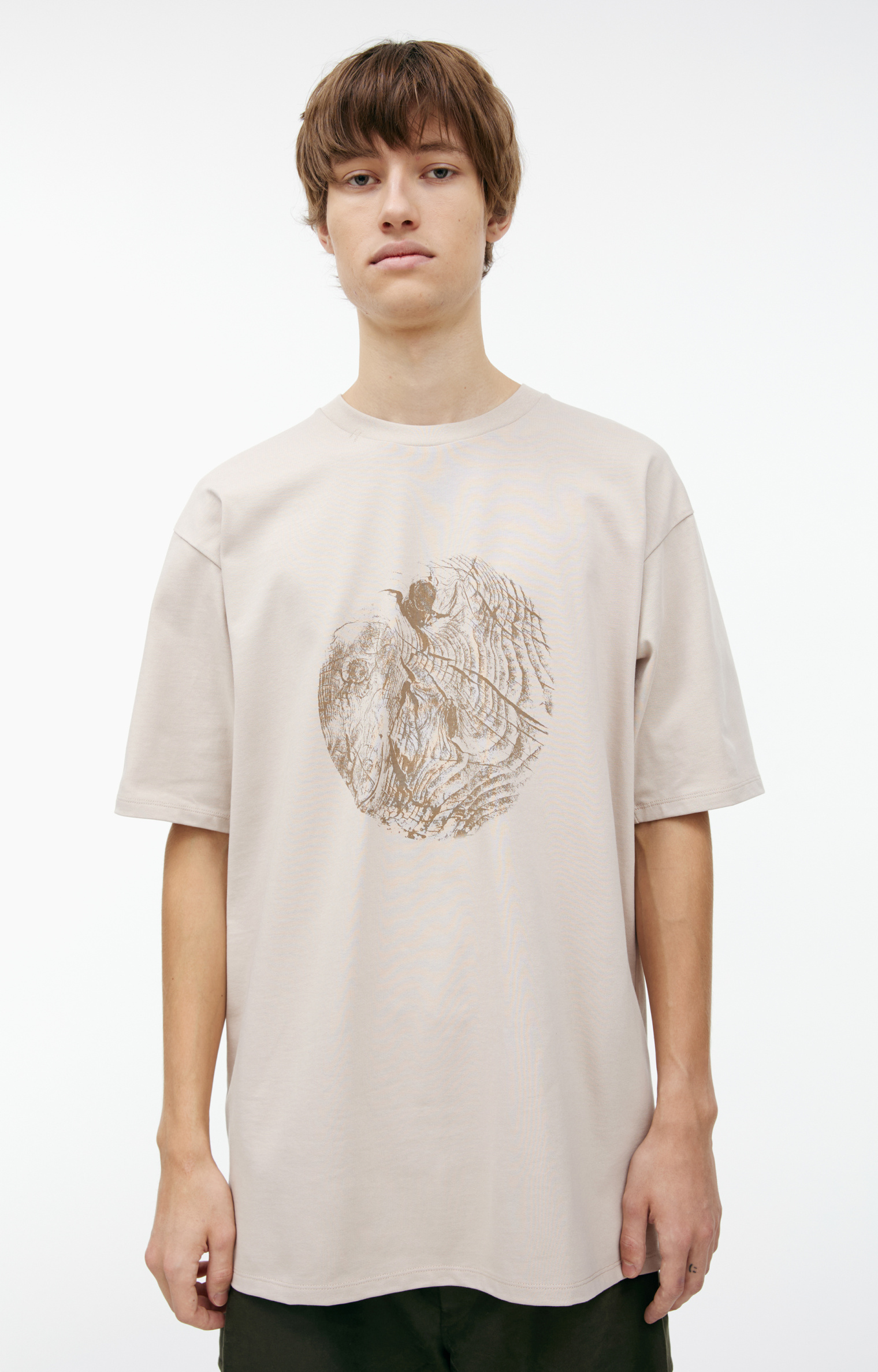 PLANIMETRY Beige print T-shirt