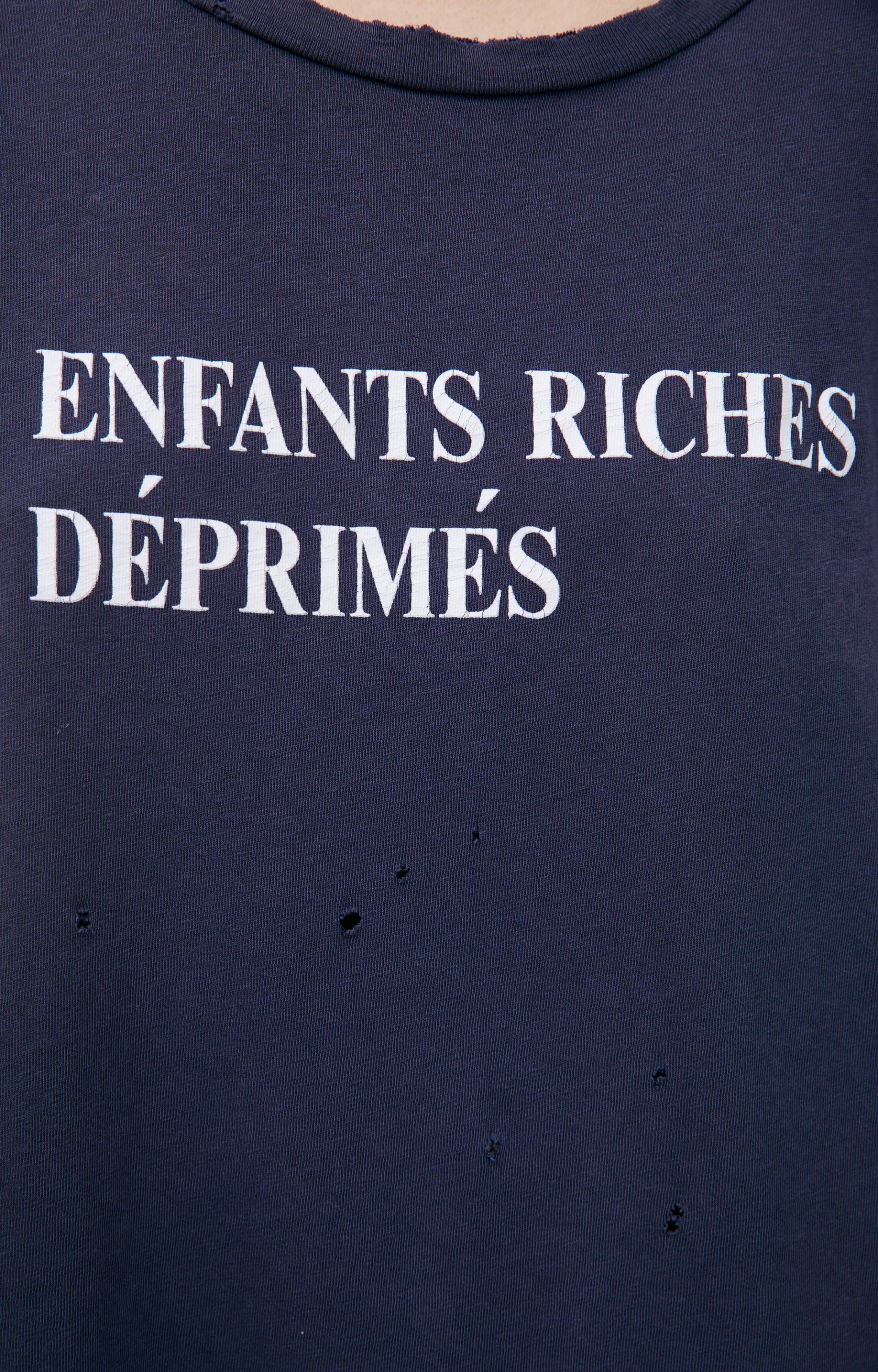 Enfants Riches Déprimés Ripped logo t-shirt