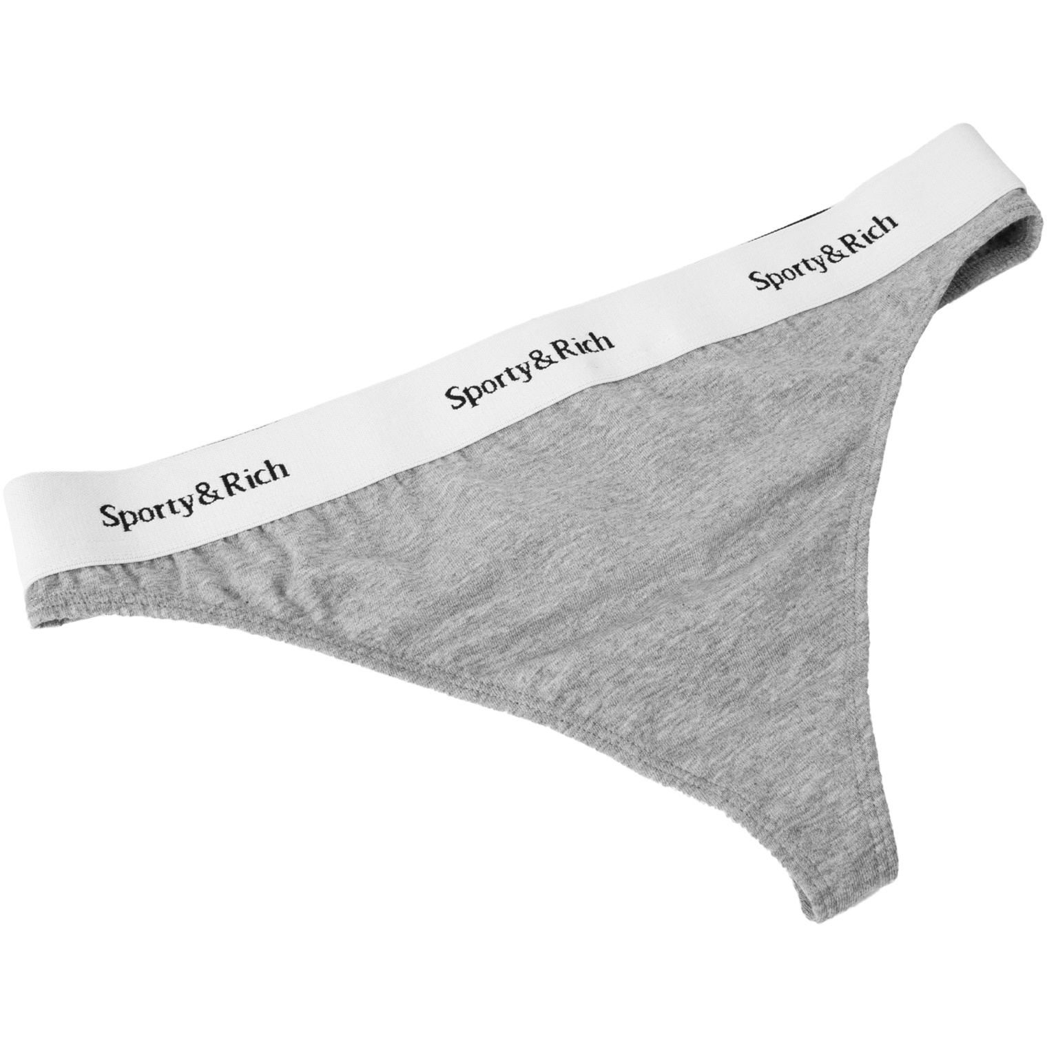 SPORTY & RICH Grey Serif thong