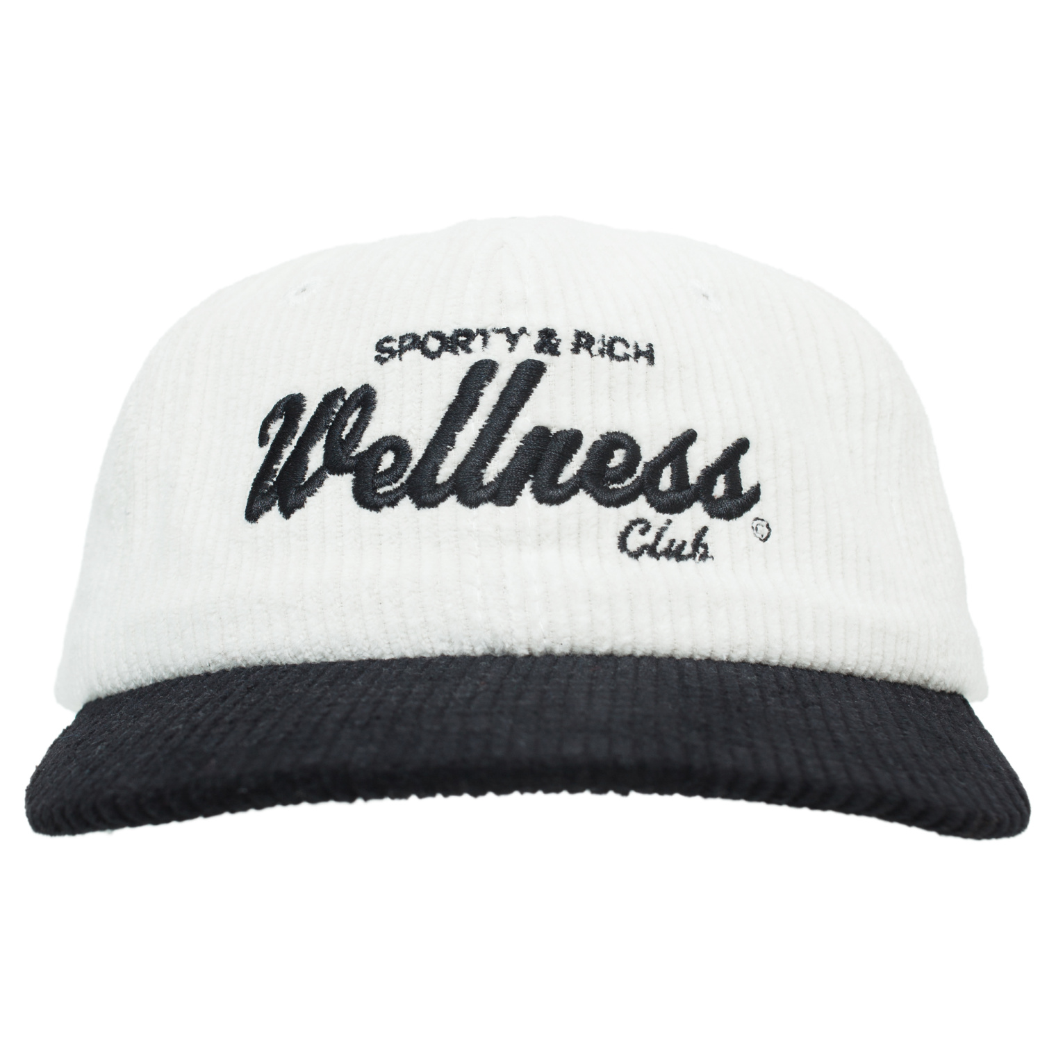 Buy SPORTY & RICH men white wellness club corduroy cap for $46