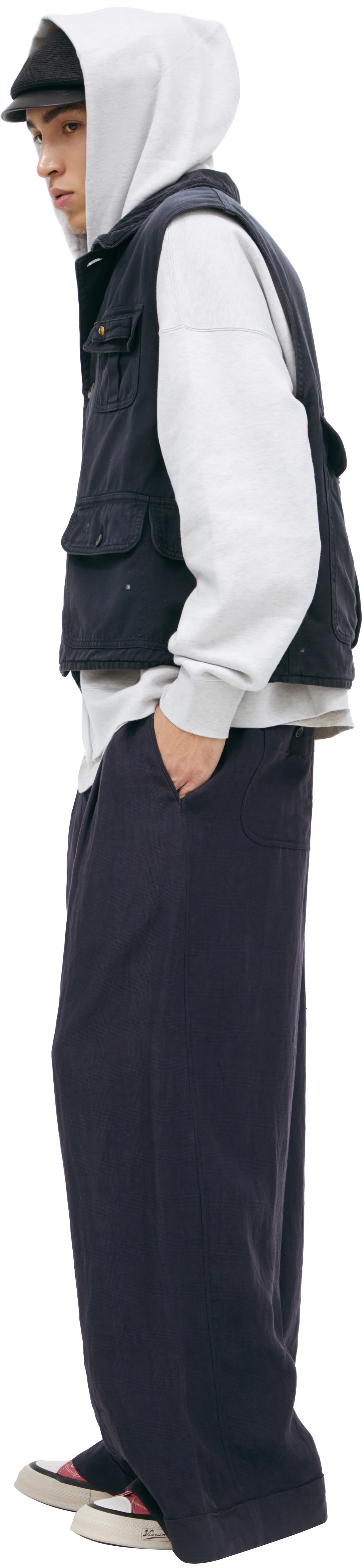 visvim Black cargo vest