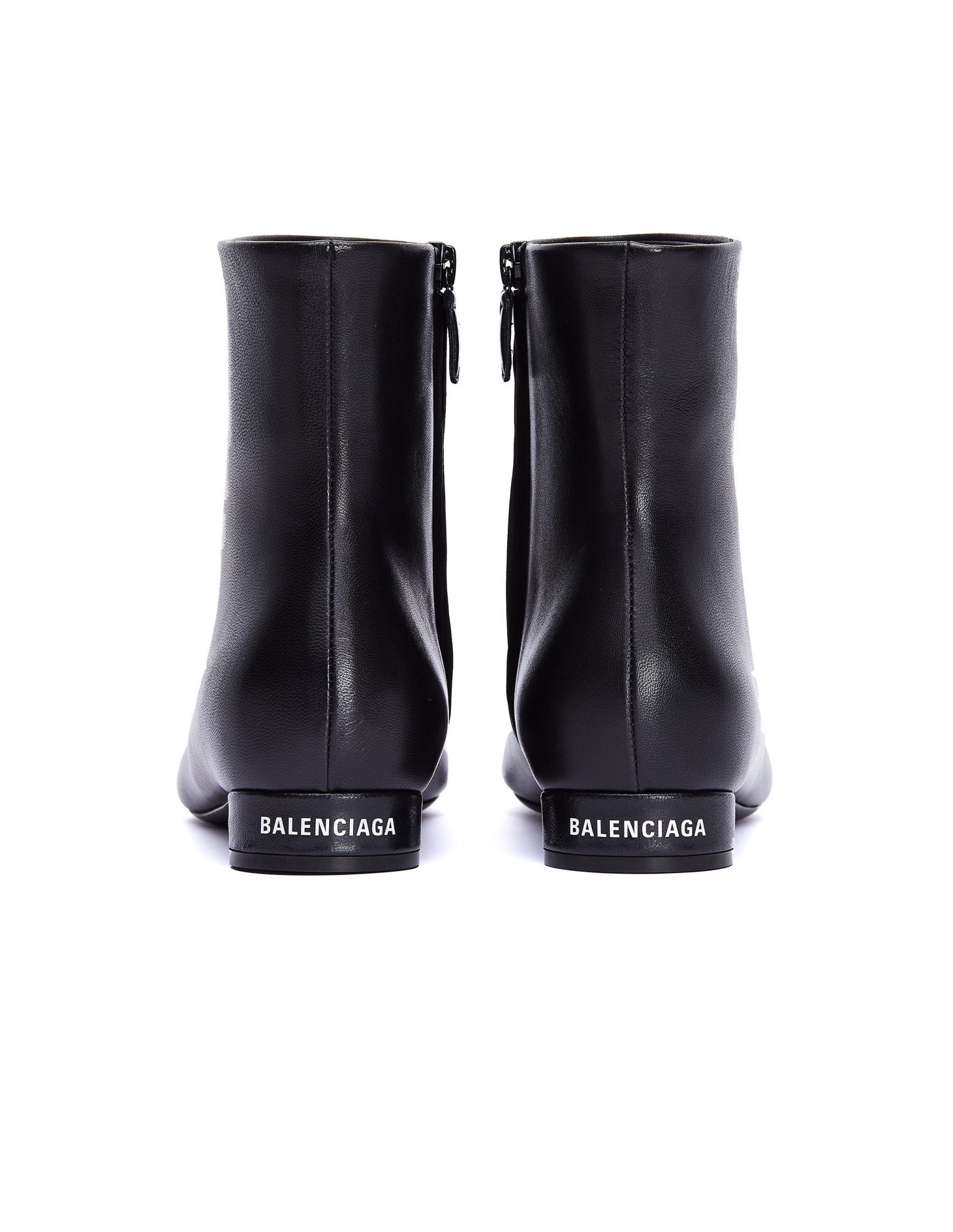 Balenciaga Black Leather Oval 20MM Boots