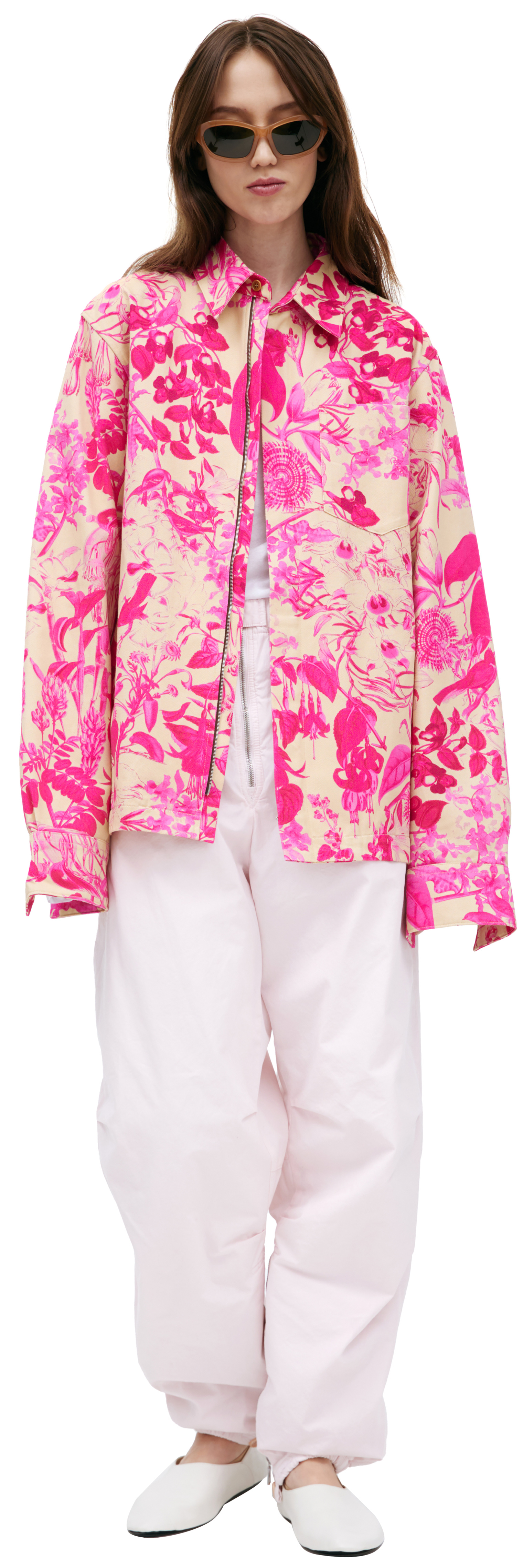 Dries Van Noten Pink monoprint shirt