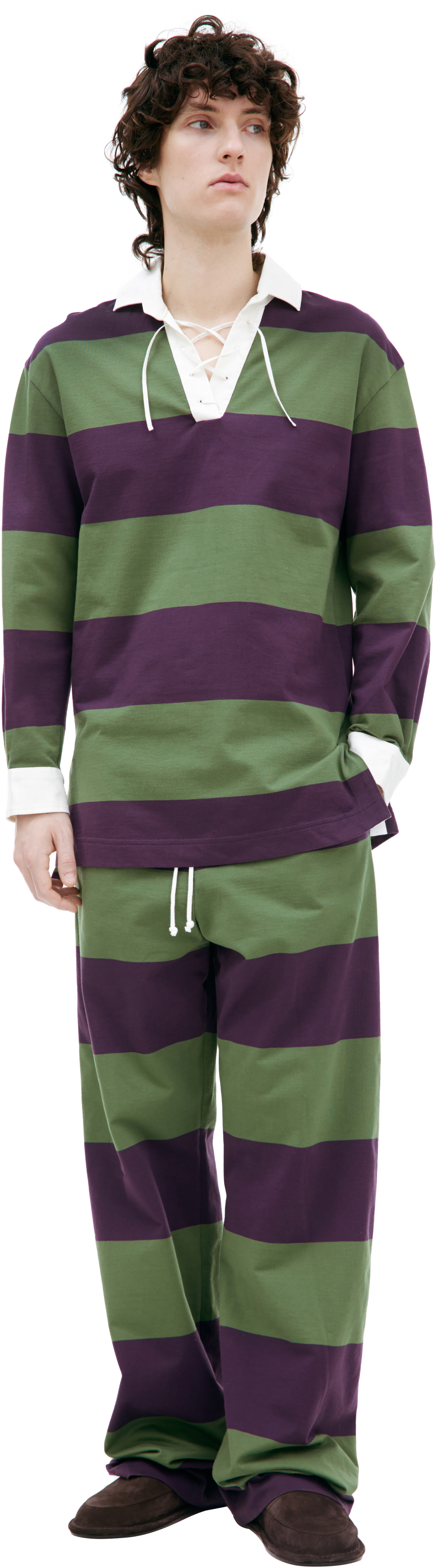 Dries Van Noten Striped cotton polo