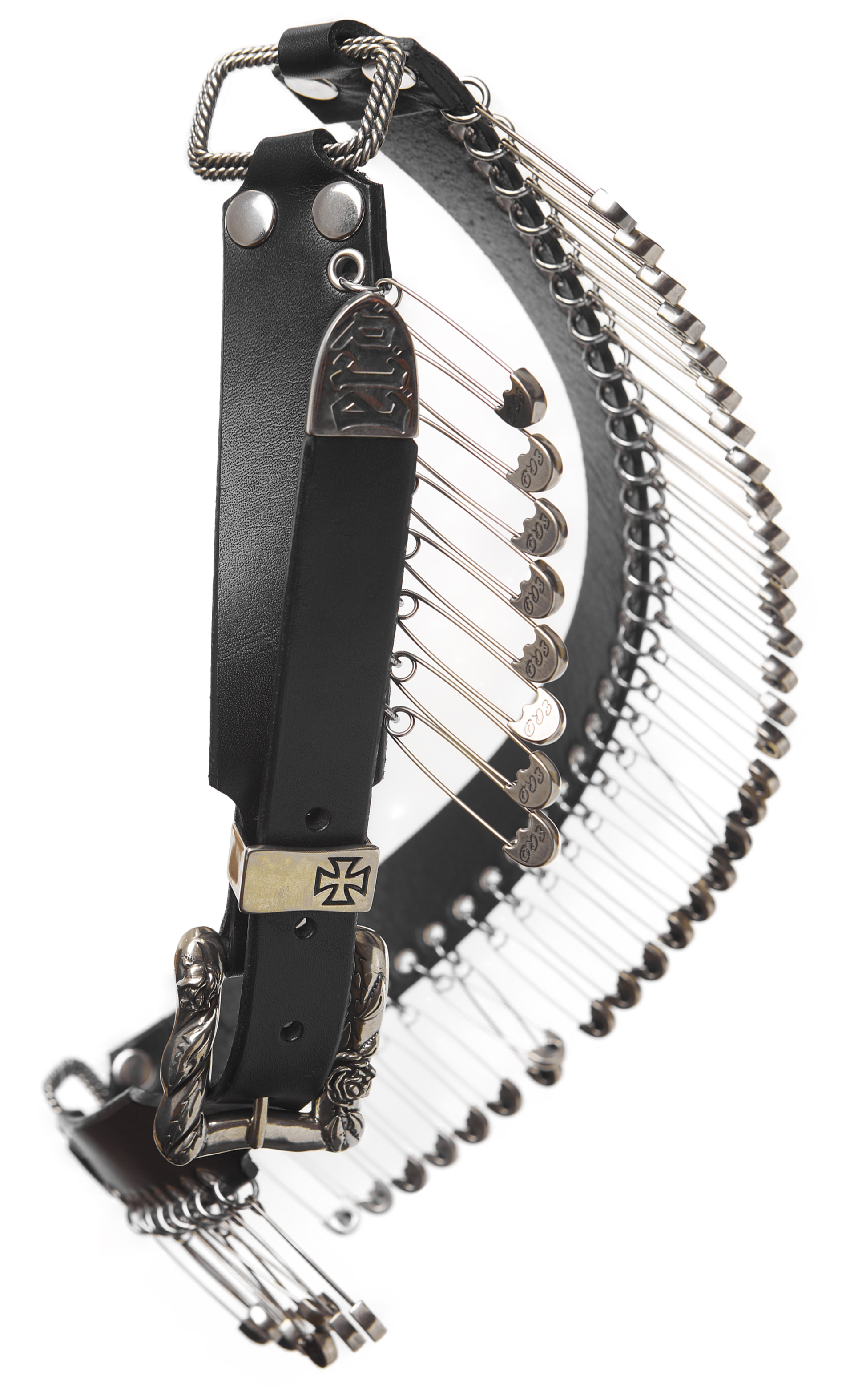 Enfants Riches Déprimés Leather belt with pins