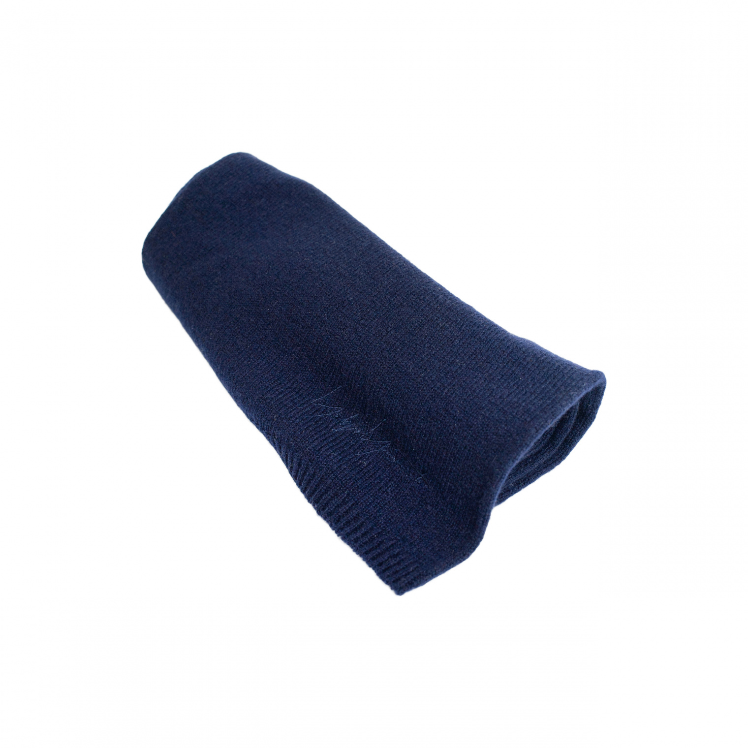 Yohji Yamamoto Темно-синий шарф-снуд с вышивкой