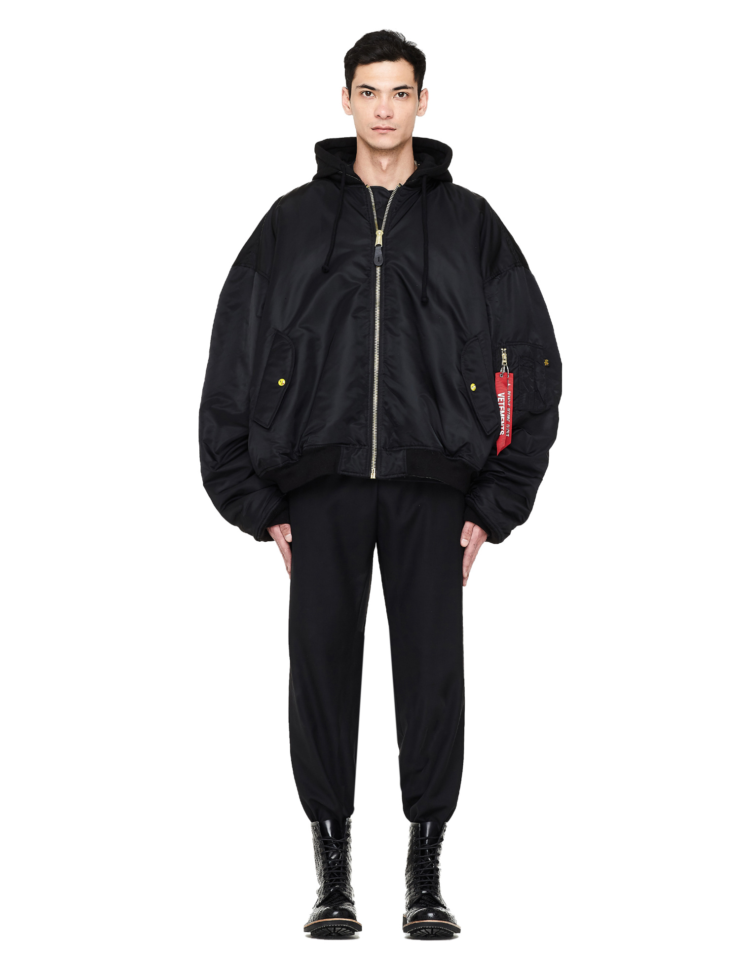 VETEMENTS Alpha Industries Hooded Bomber Jacket