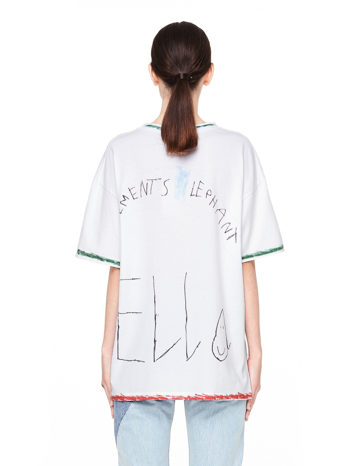VETEMENTS Elephant White Cotton T-shirt