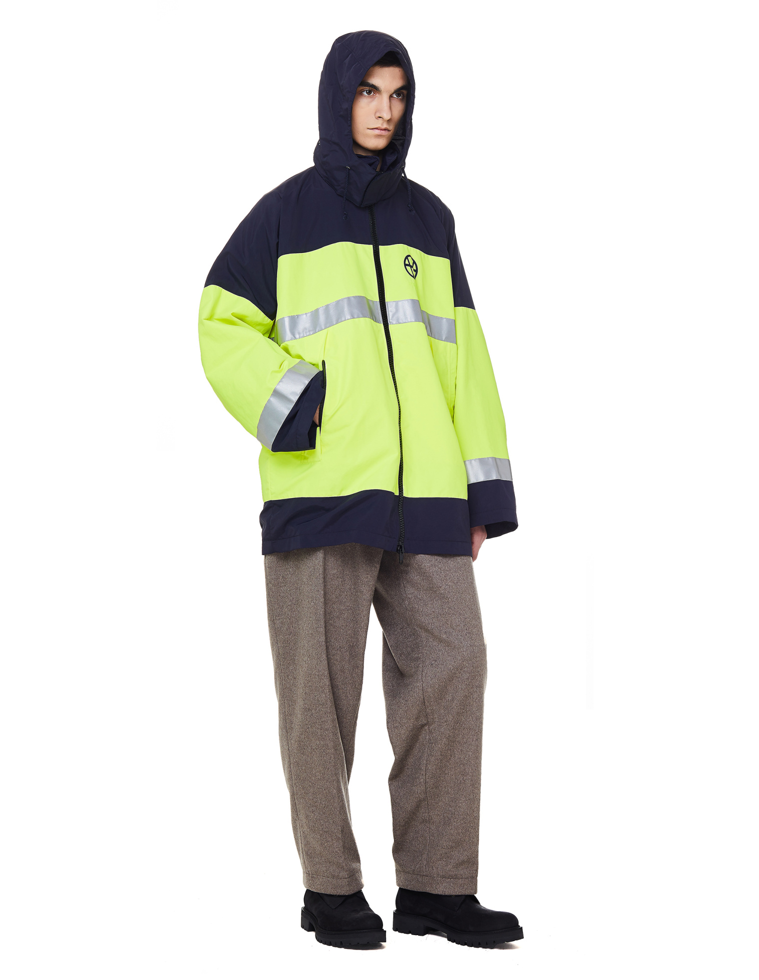 VETEMENTS Neon Green Anarchy Windbreaker