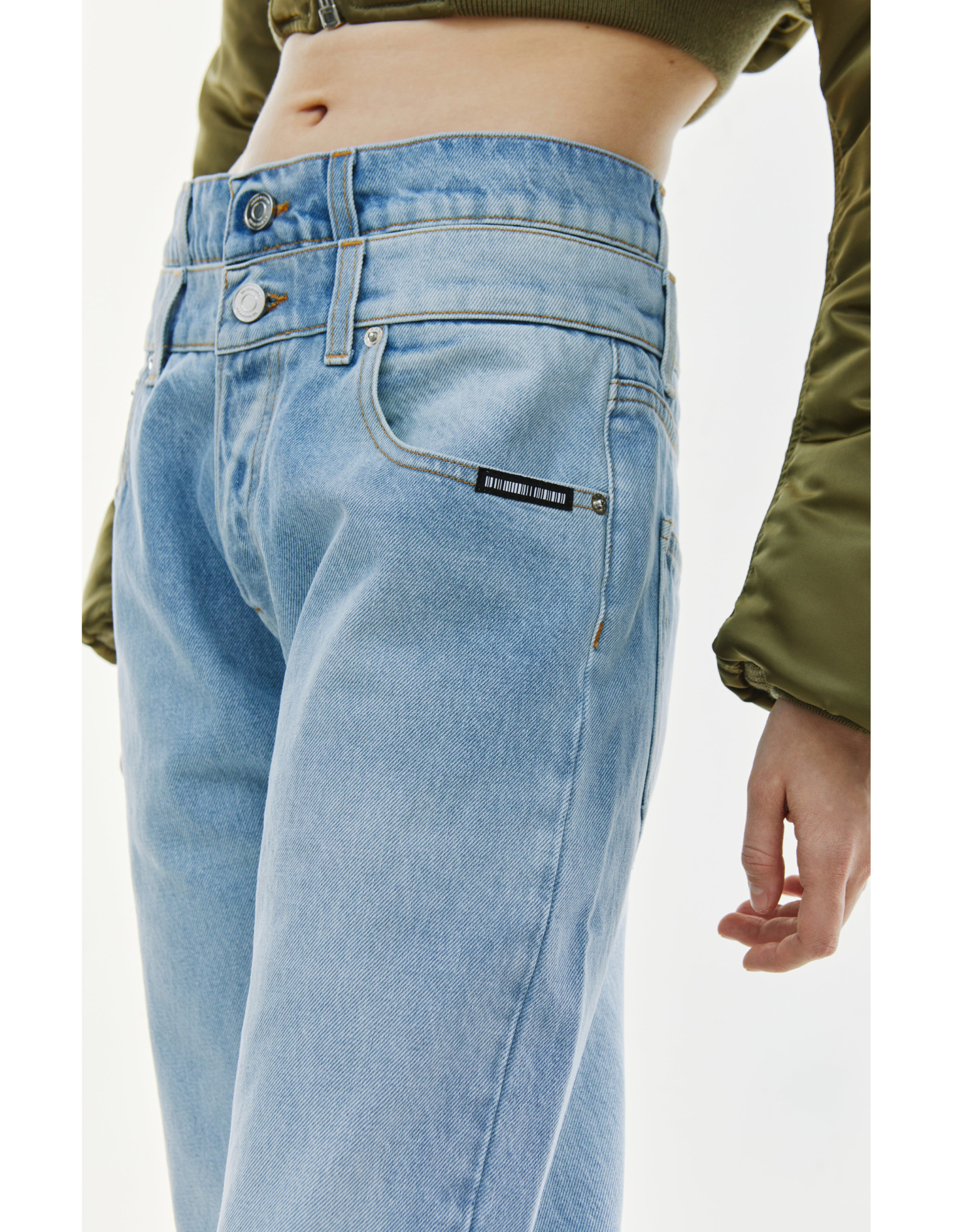 VTMNTS Double Waist Blue Denim Jeans