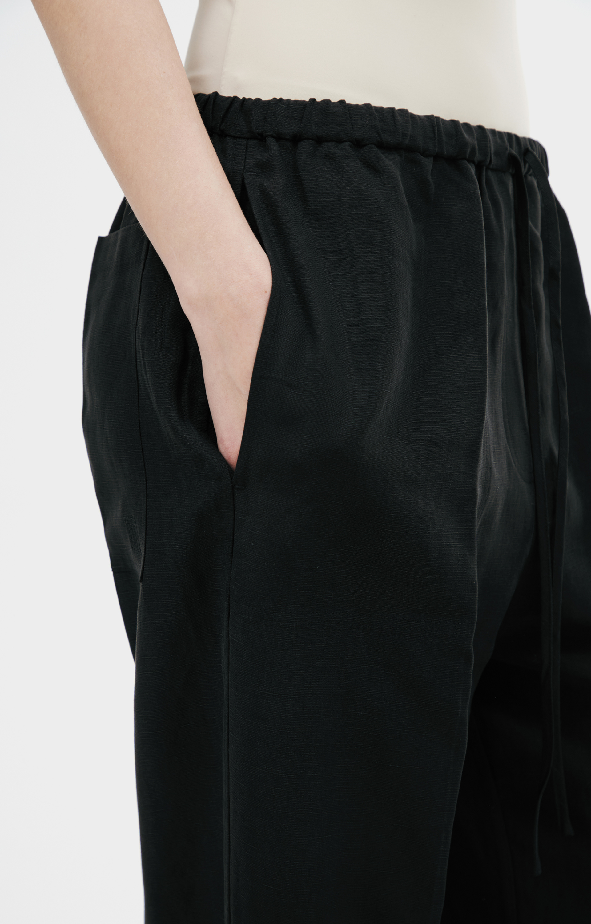 TOTEME Black linen trousers