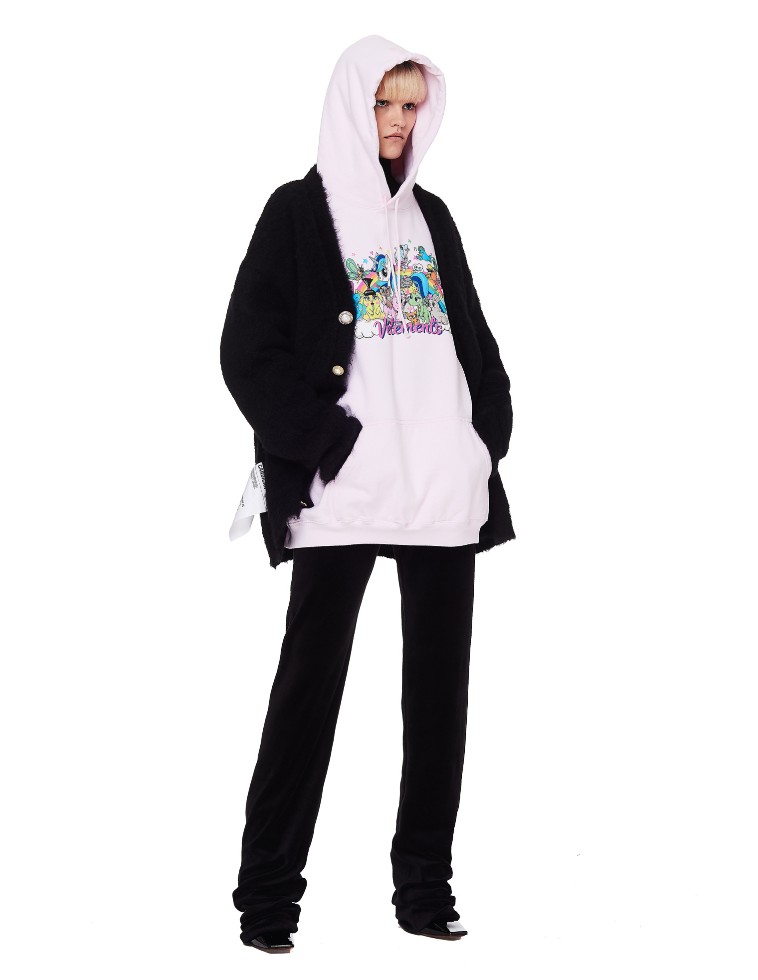VETEMENTS Хлопковое худи Unicorn с принтом