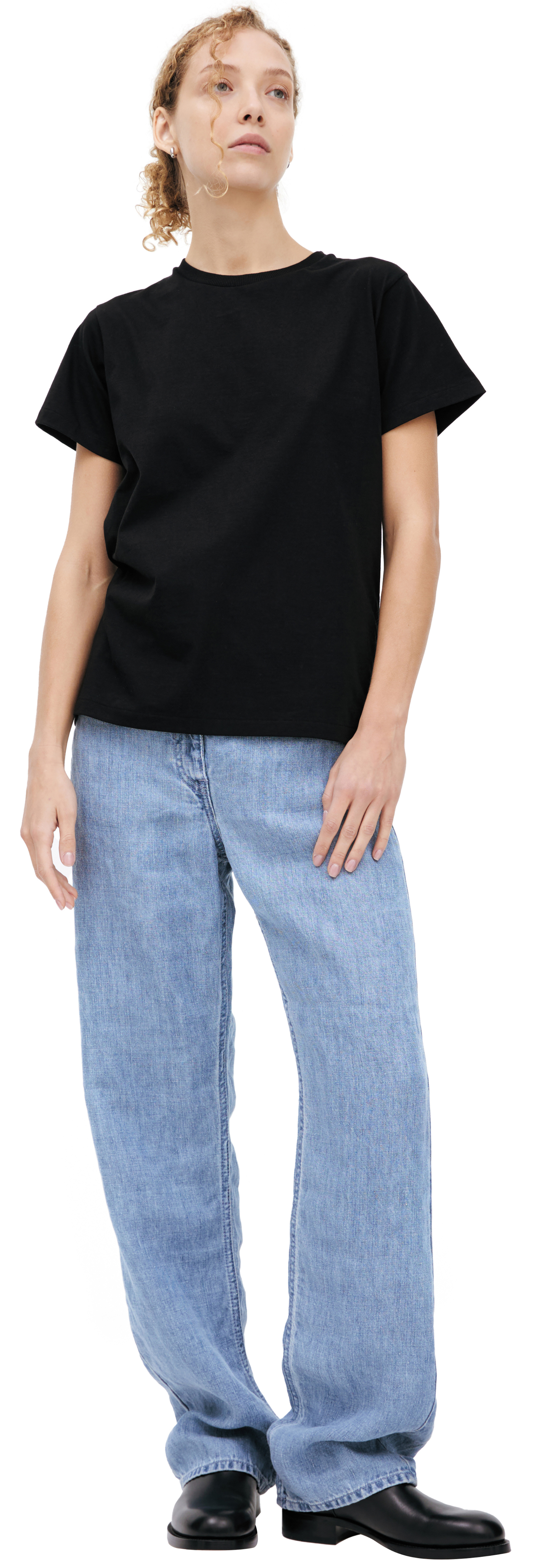 The Row Black cotton T-shirt