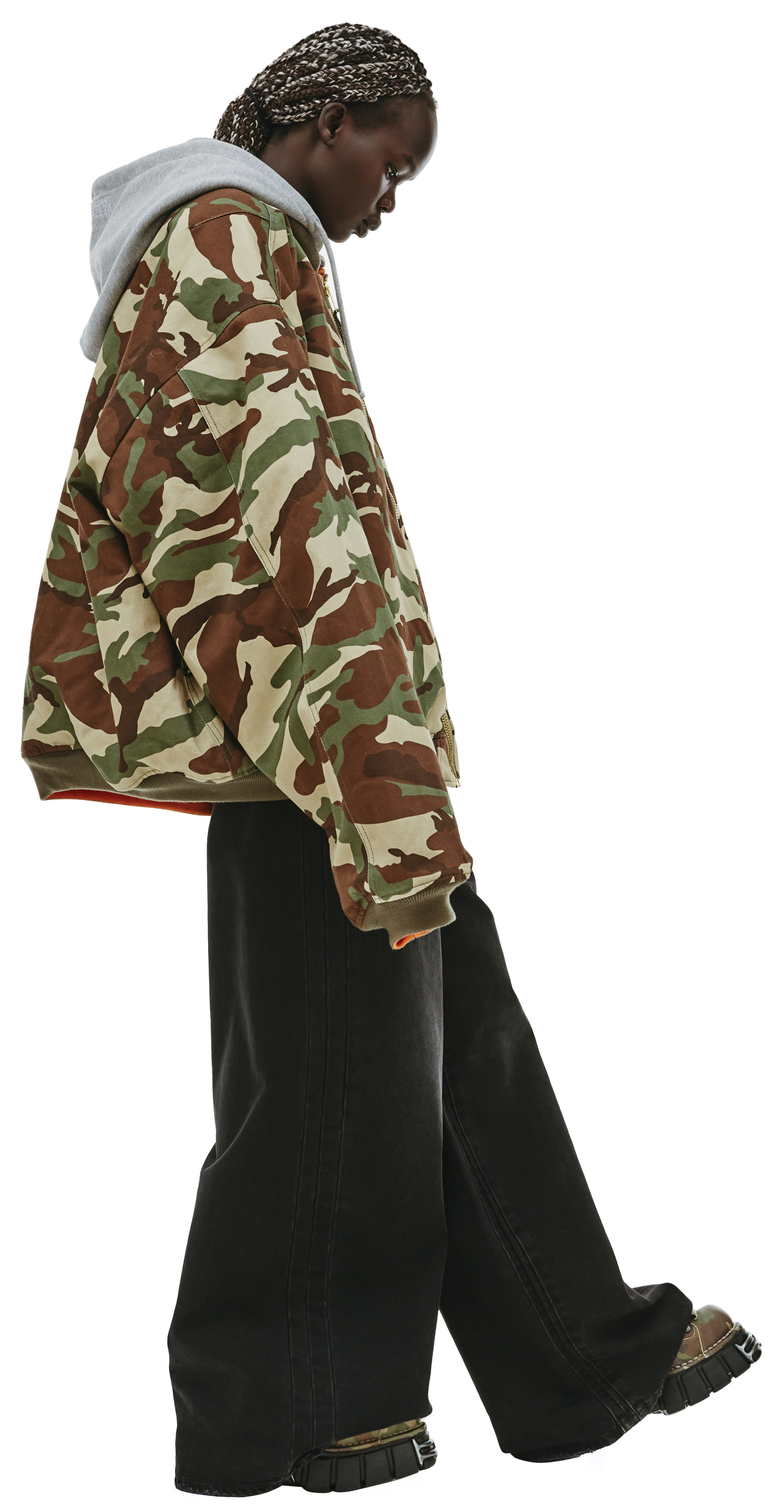 VETEMENTS Reversible hooded camo bomber