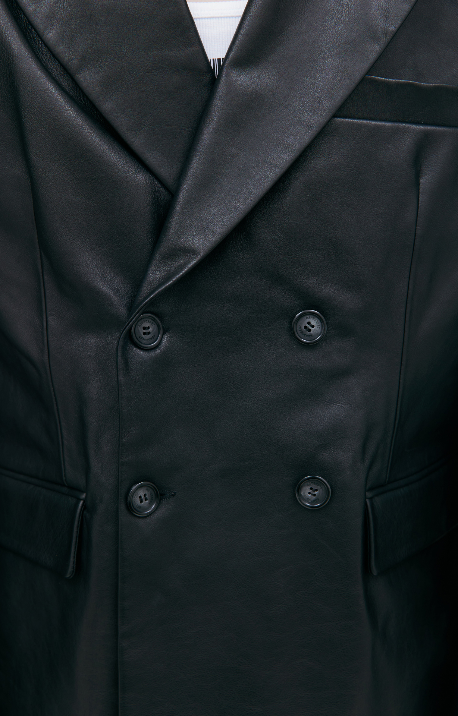 VTMNTS Black leather blazer