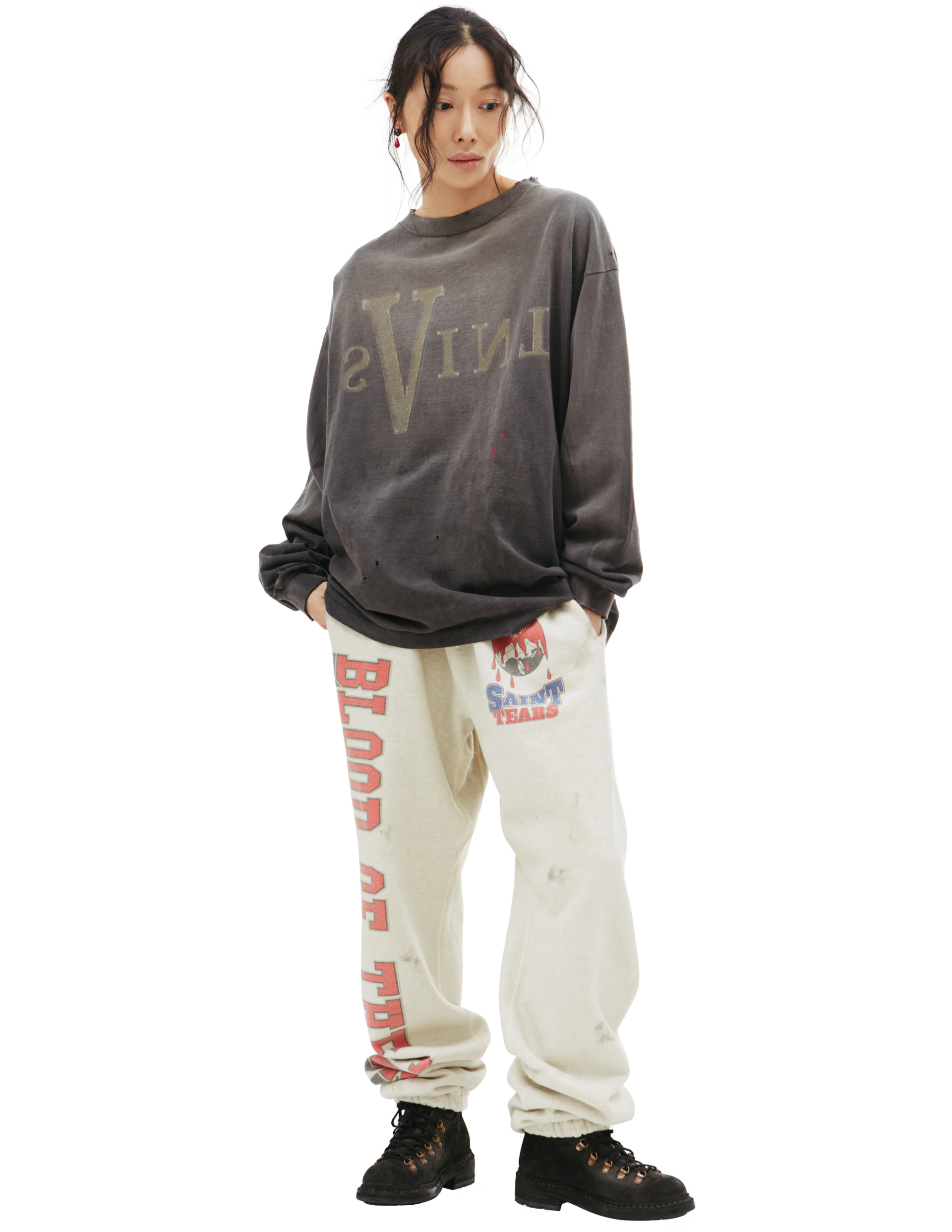 Saint Michael Saint Michael x VLONE printed long sleeve t-shirt