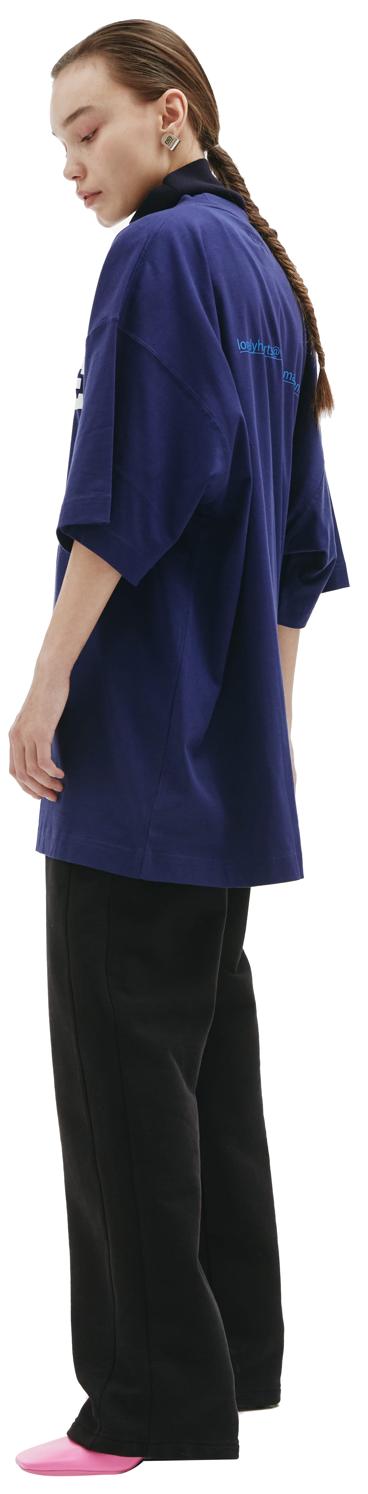 VETEMENTS Single Mingle navy printed t-shirt