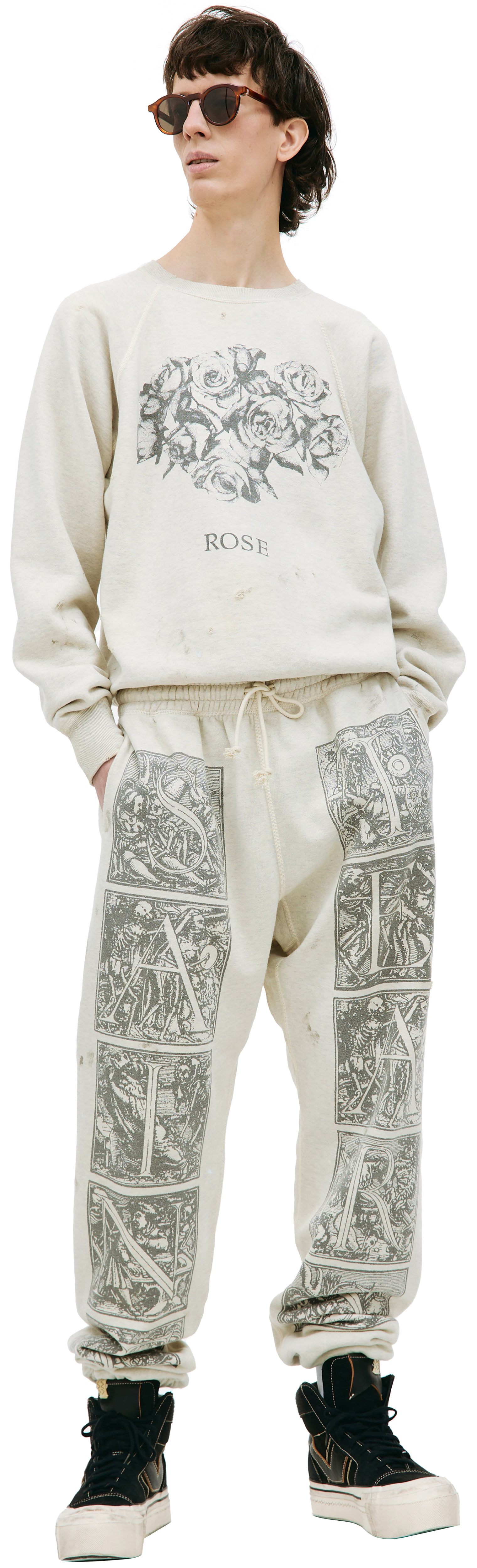 Saint Michael Beige printed pants